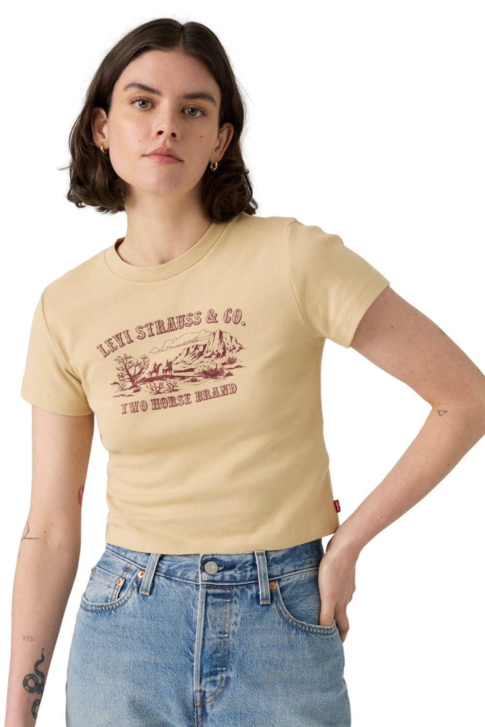 Polera Mujer Essential Sporty Tee Café Levis A8798-0057-2