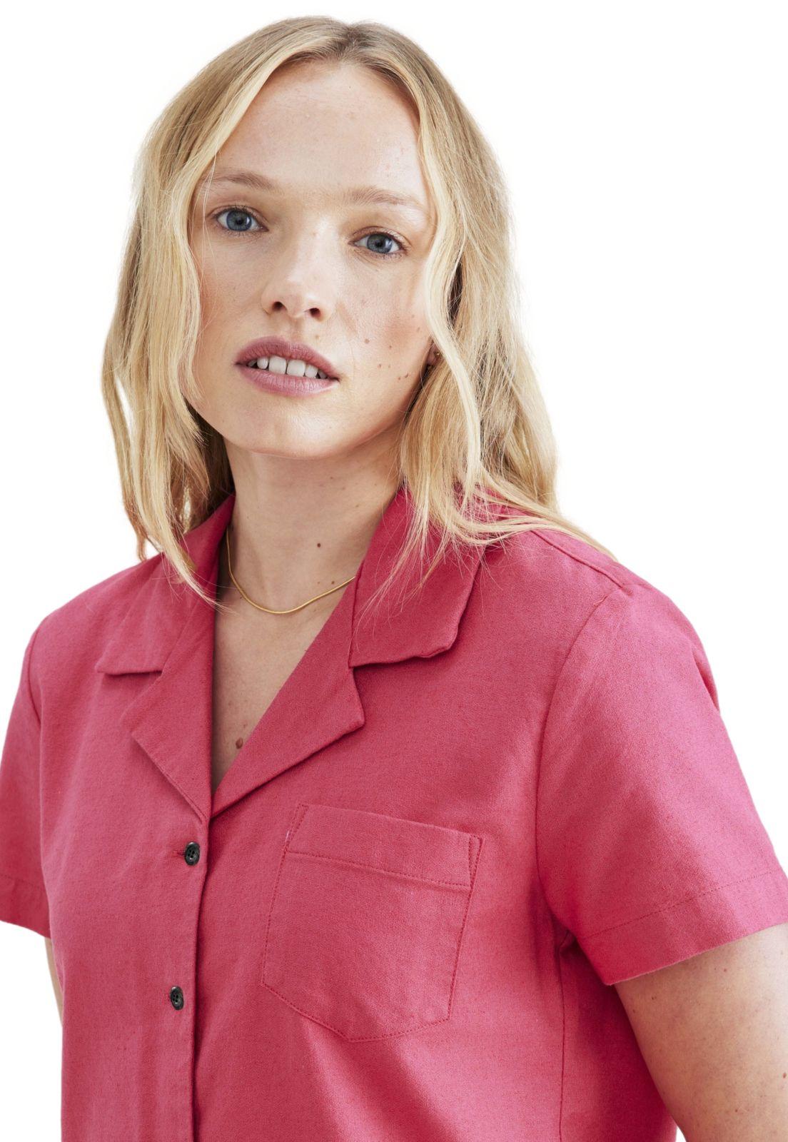 Blusa Mujer Camp Collar Regular Fit Fucsia A1760-0010-3