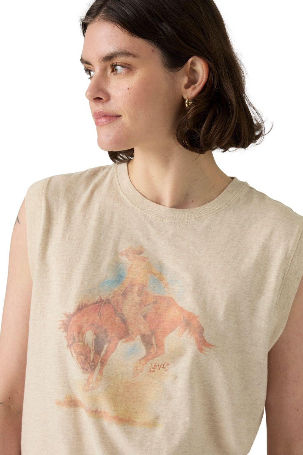 Polera Mujer Boxy Tank Beige Levis 001MW-0004-3