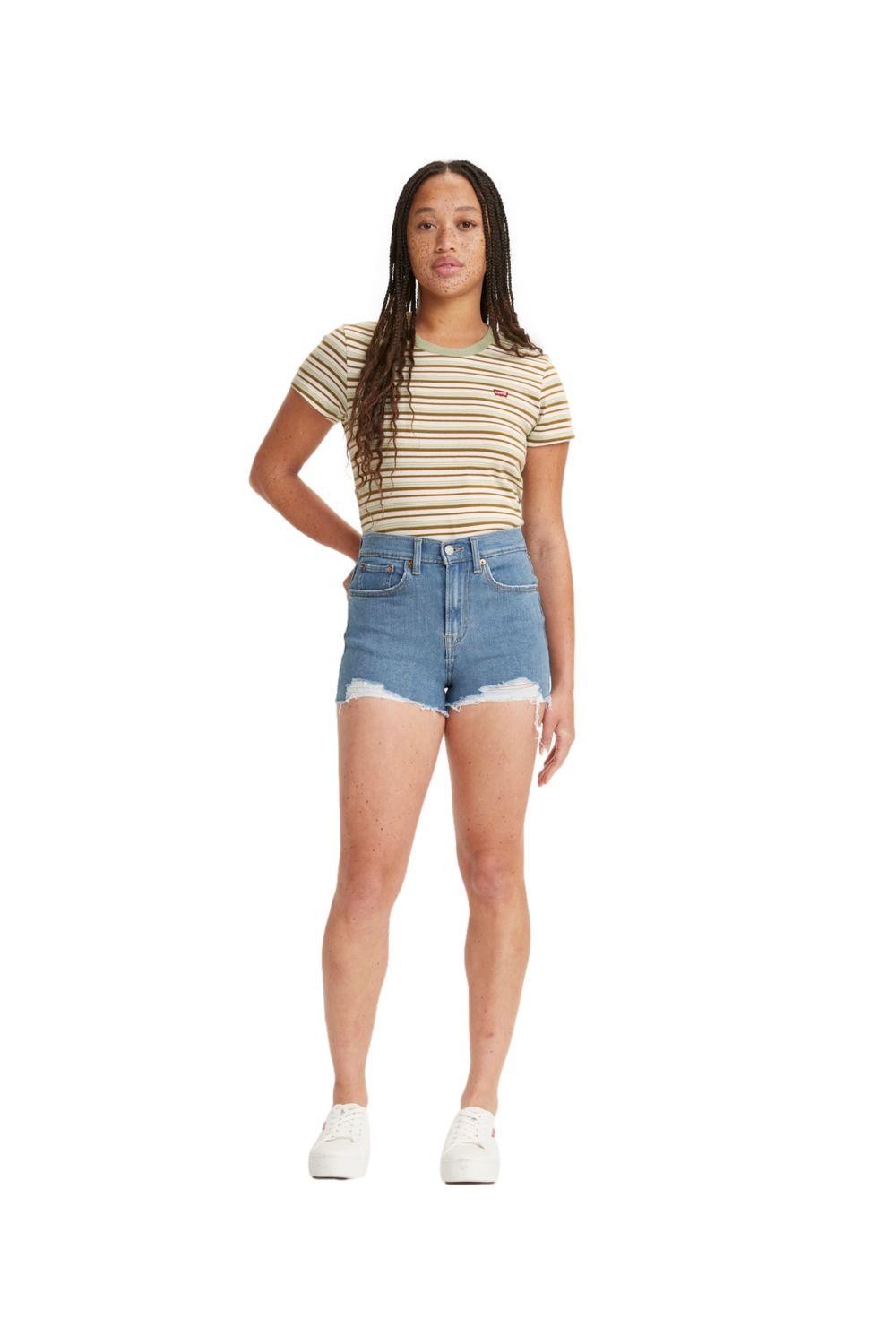 Shorts Mujer Tiro Alto Azul Levis 72878-0047-3