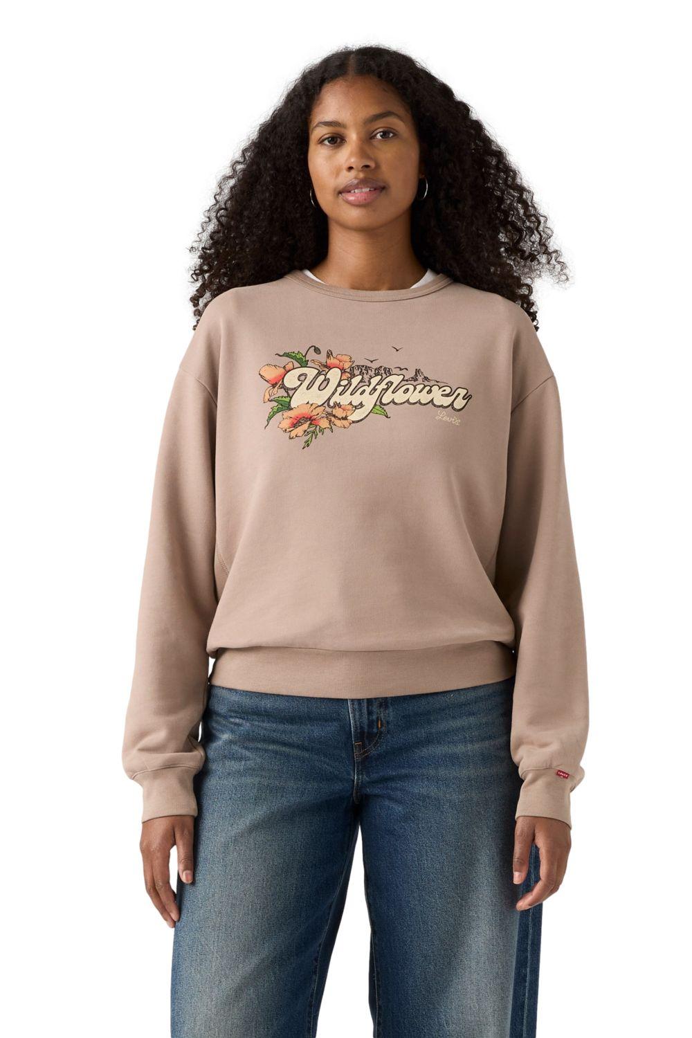 Polerón Mujer Graphic Heritage Crew Café Levis A7288-0076-0