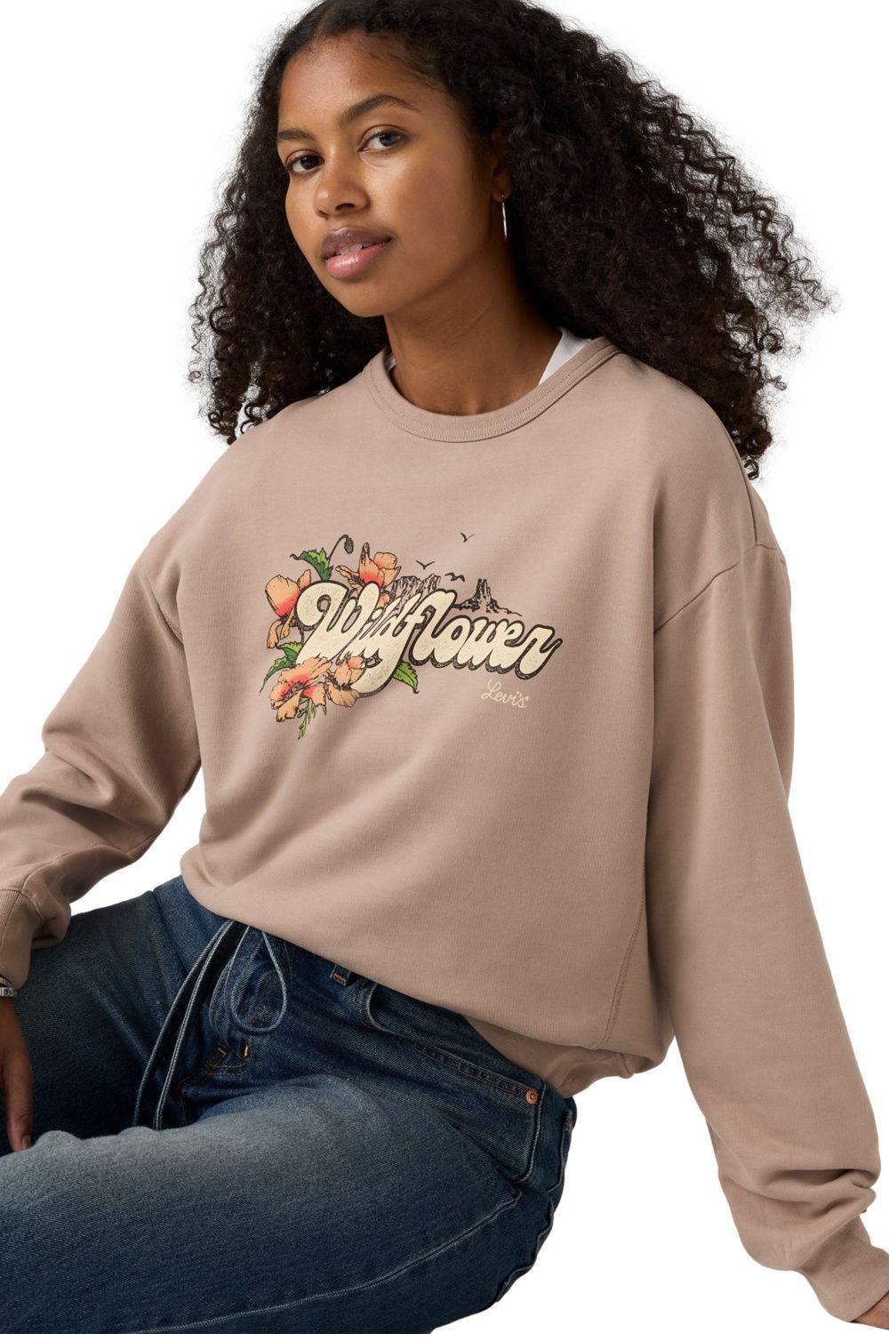 Polerón Mujer Graphic Heritage Crew Café Levis A7288-0076-2