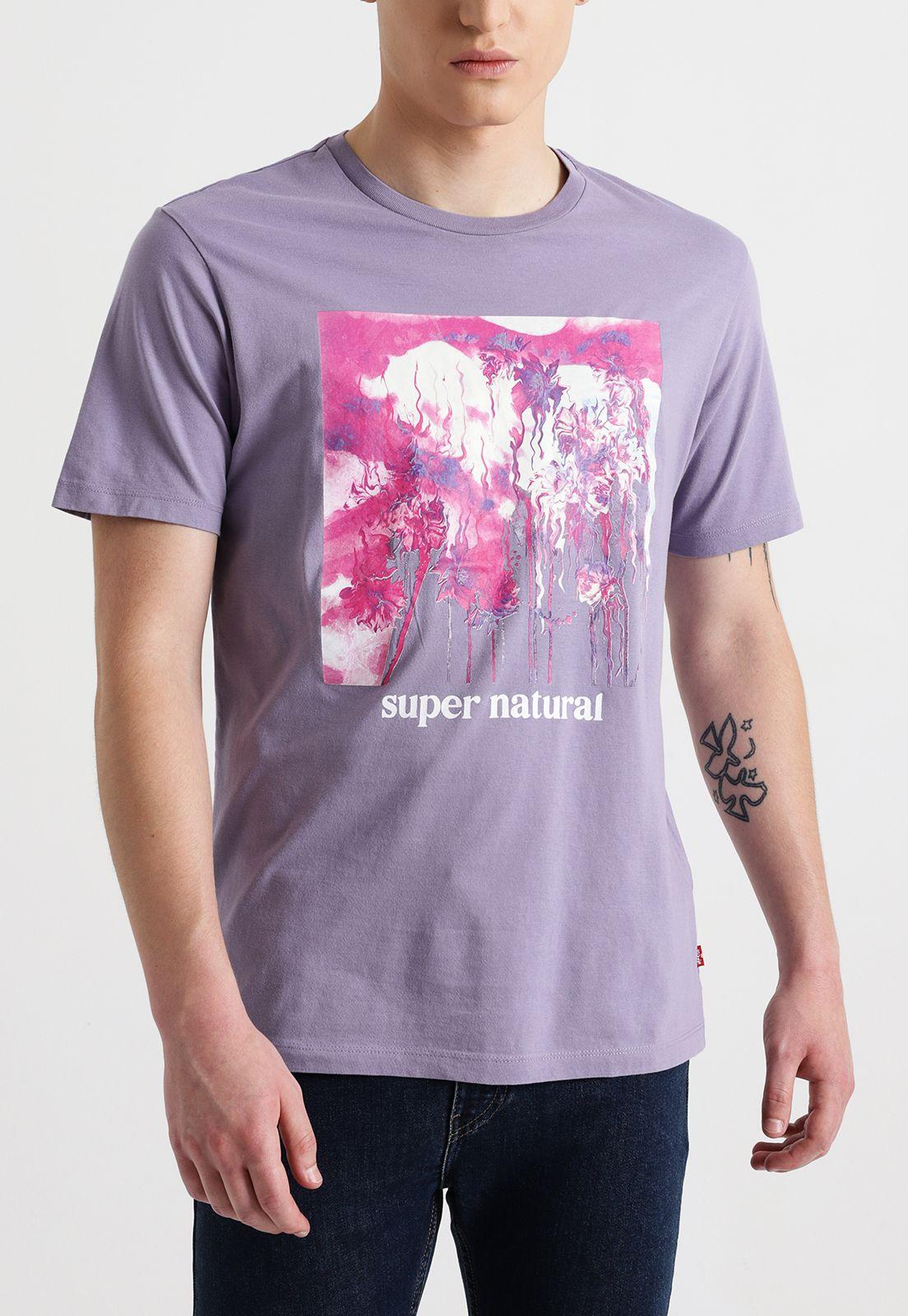 Polera Hombre Cuello Redondo Gráfica Morado Levis 22491-1146-0