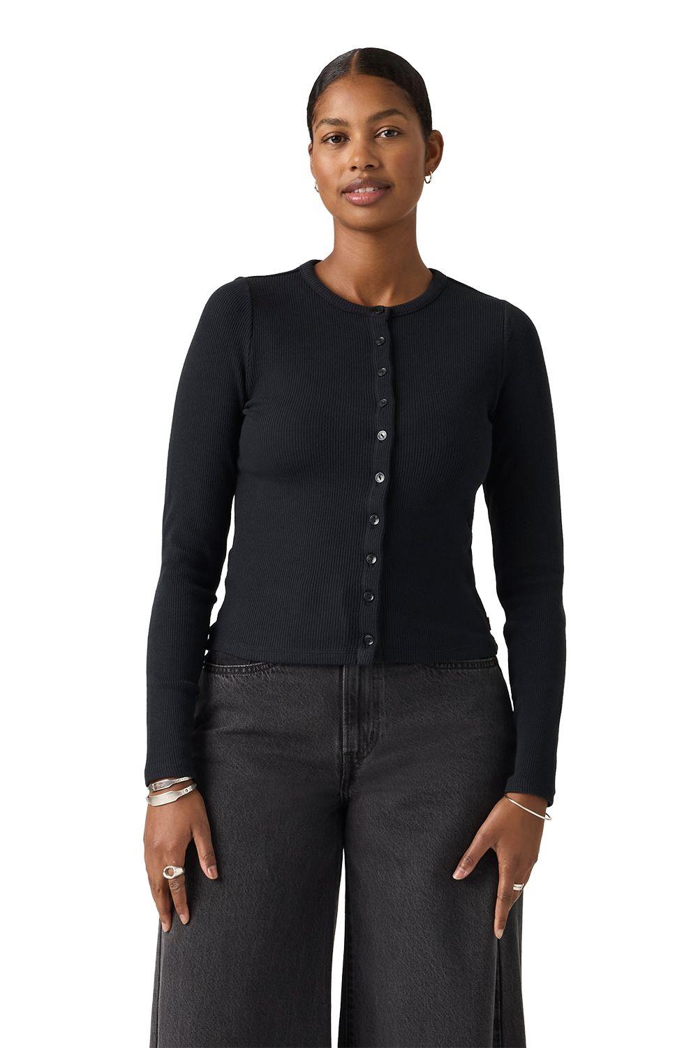 Polera Mujer Rory Button Up Negro Levis 003V1-0001-0
