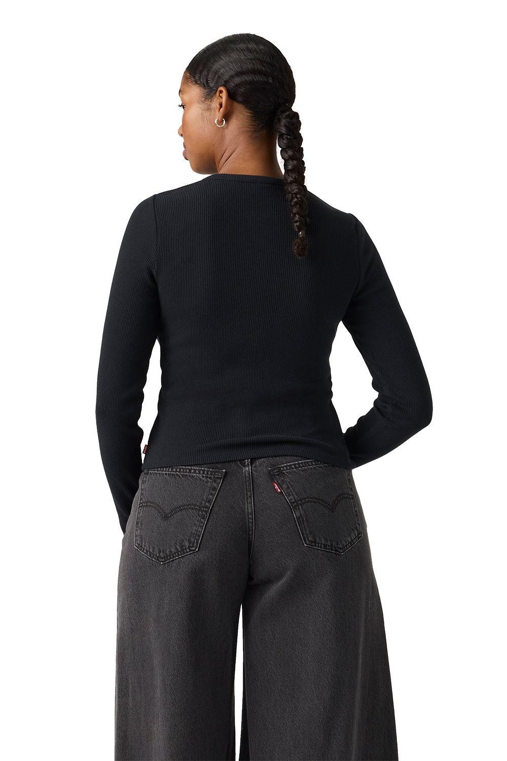 Polera Mujer Rory Button Up Negro Levis 003V1-0001-1