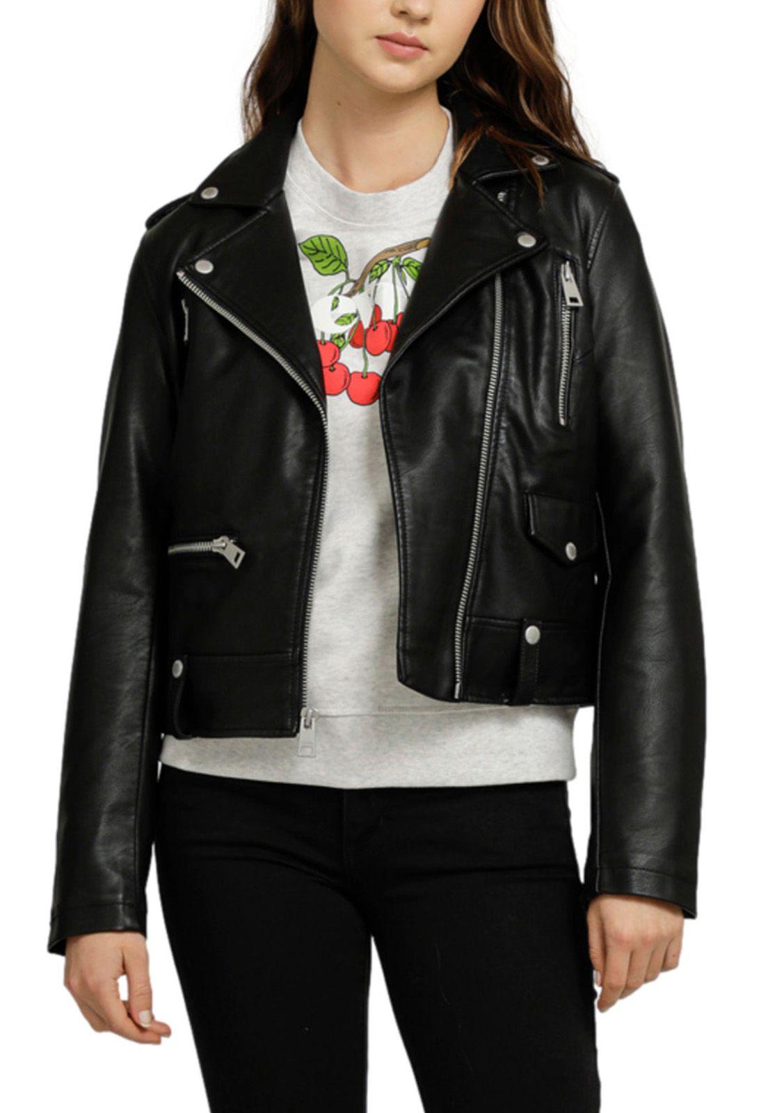 Chaqueta Mujer Lisa de Cuerina Negro Levis 59544-0072-0