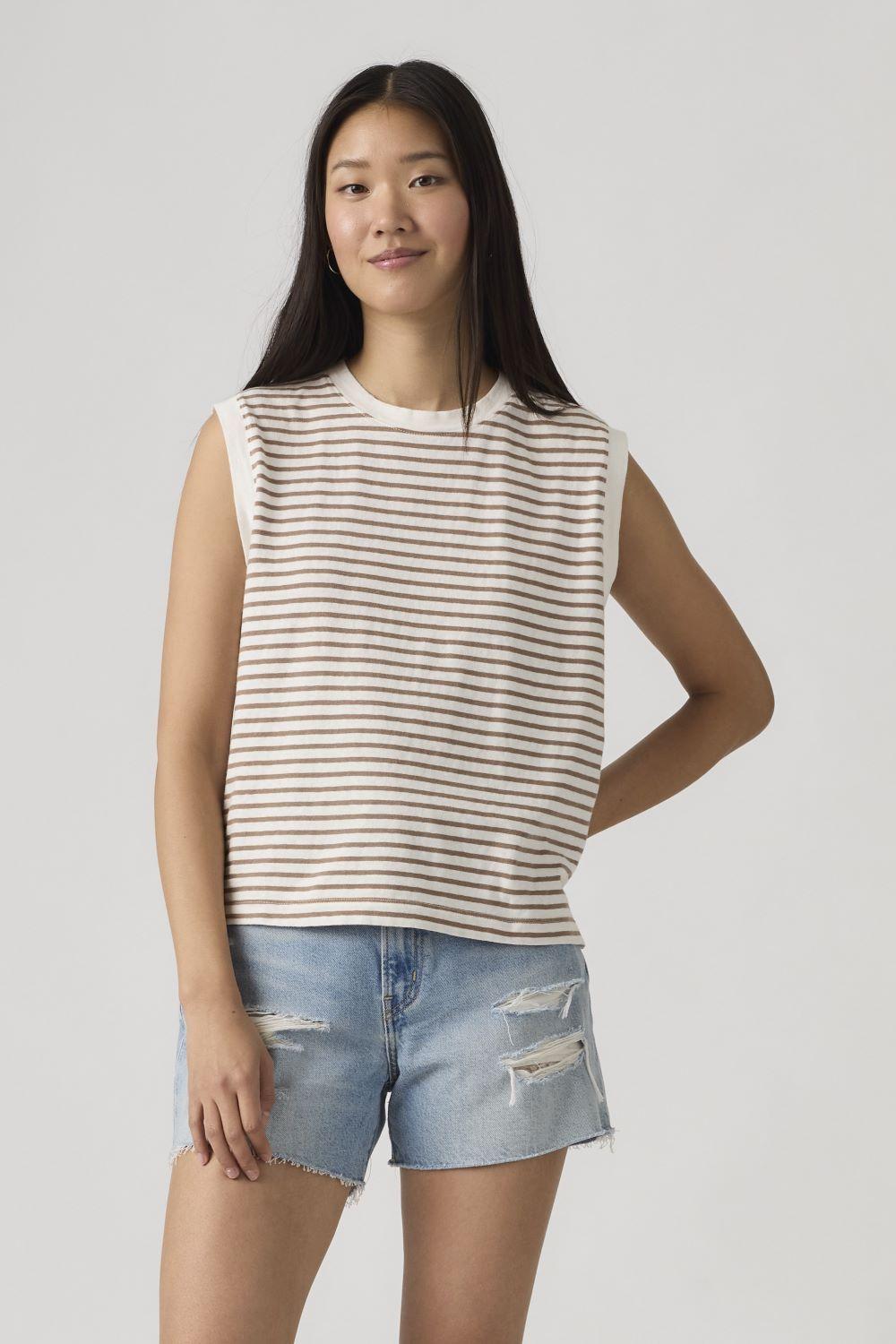 Polera Mujer Boxy Tank Beige Levis A8794-0021-0