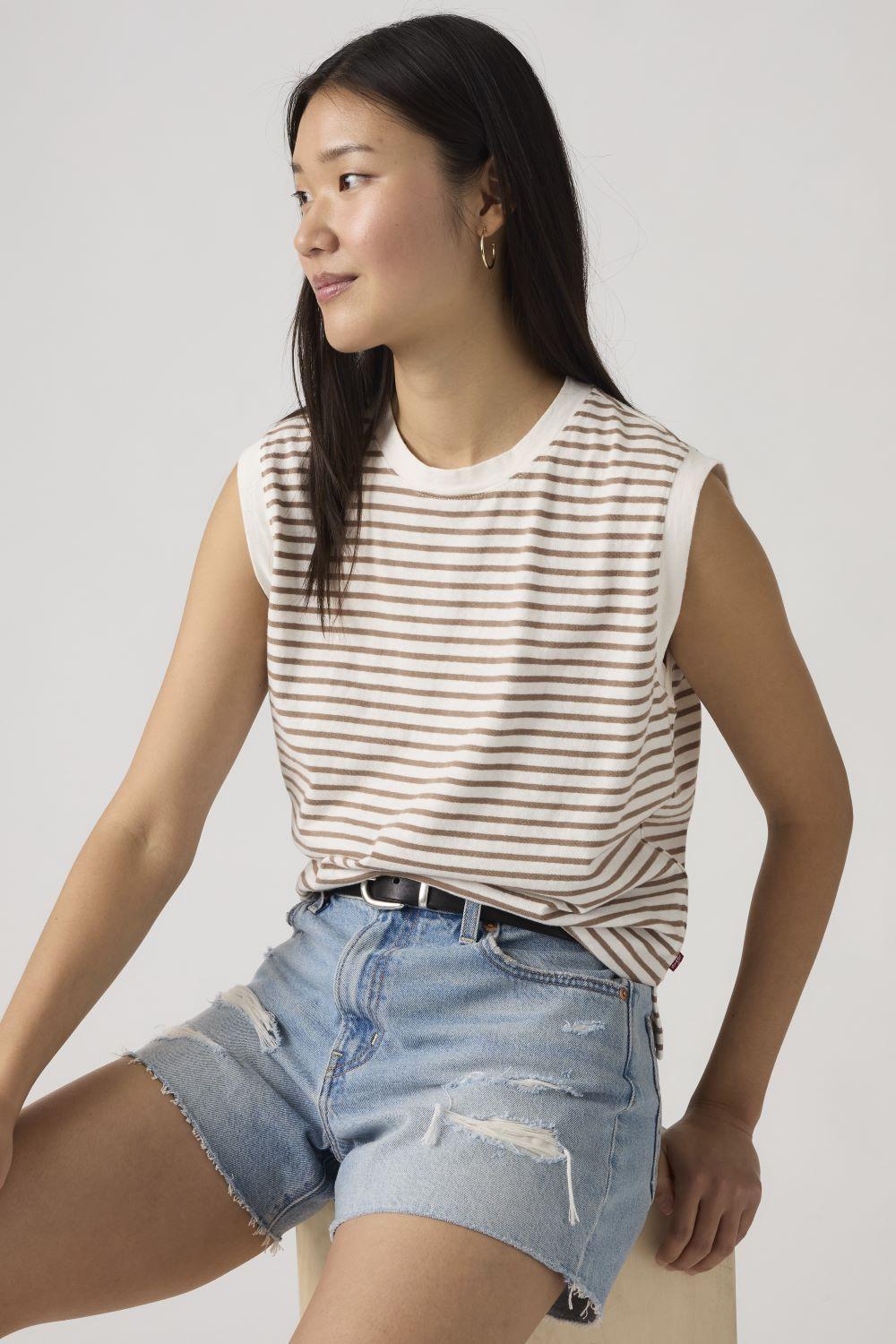 Polera Mujer Boxy Tank Beige Levis A8794-0021-3