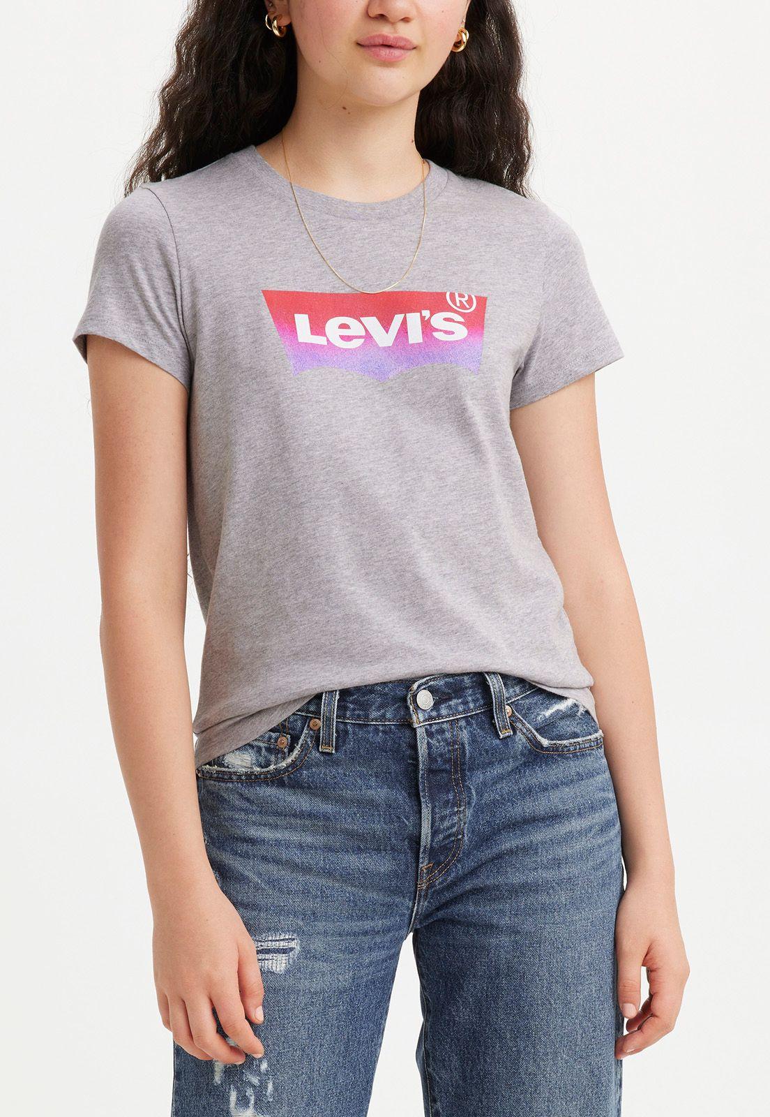 Polera Mujer Manga Corta Gris Levis 17369-2100-0