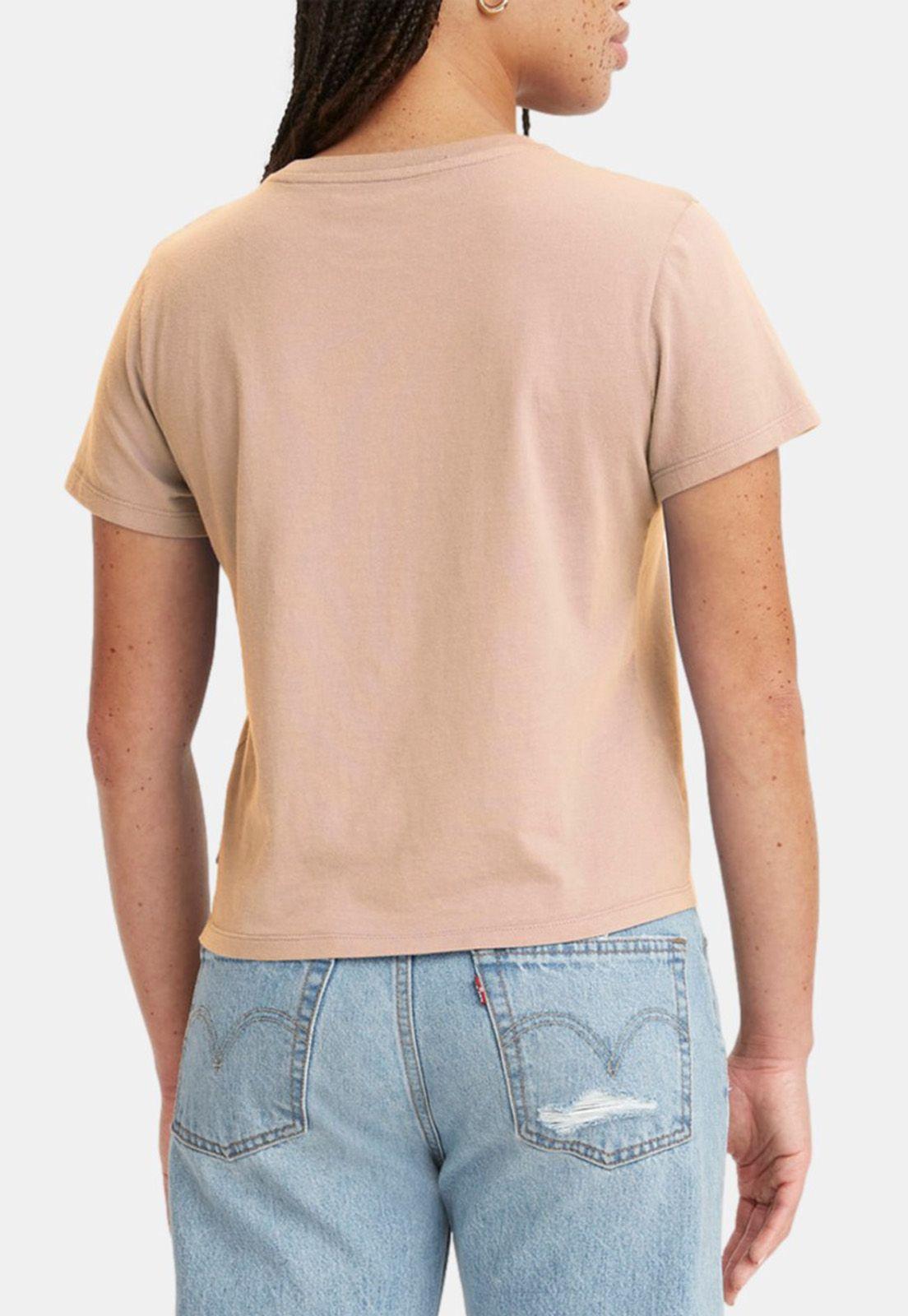 Polera Mujer Lisa con Logo Rosado Levis A0458-0059-1