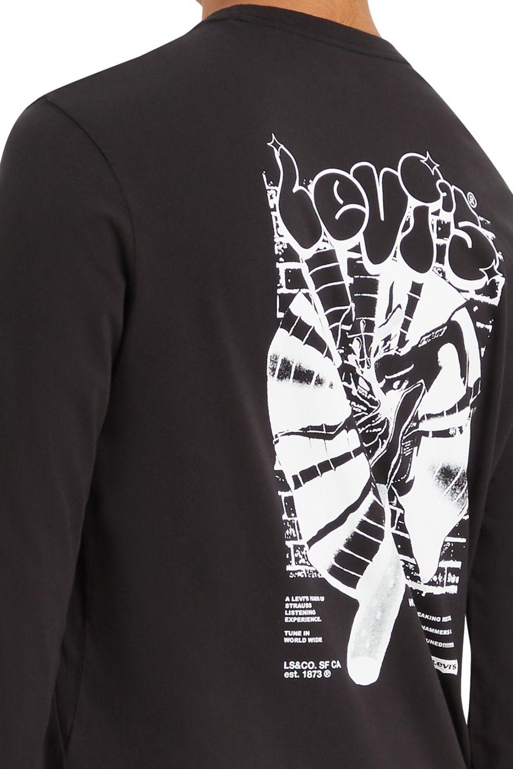 Polera Hombre Relaxed Fit Manga Larga Negro Levis 16139-0186-3