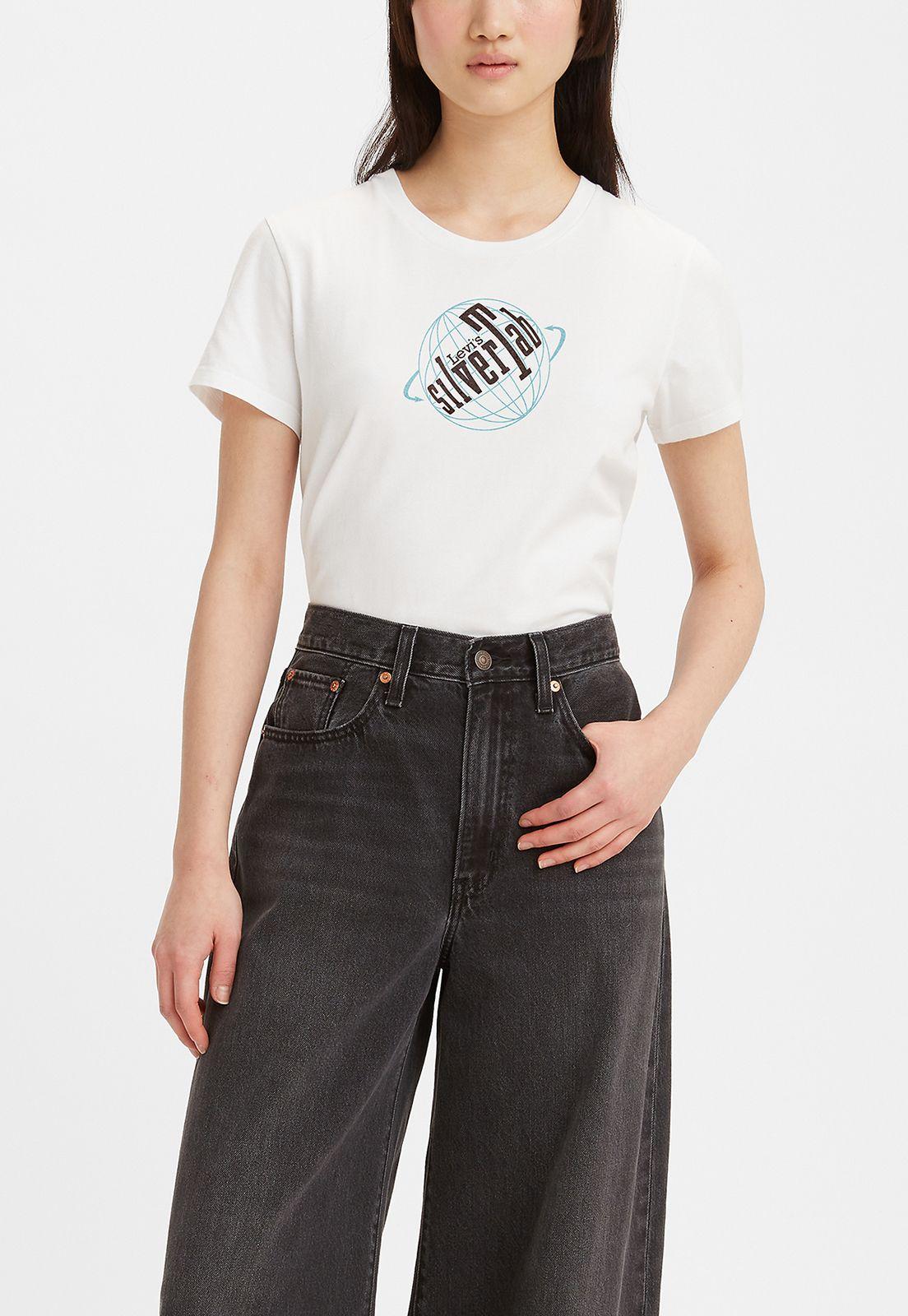 Polera Mujer Manga Corta Silvertab Blanca Levis 17369-1969-0