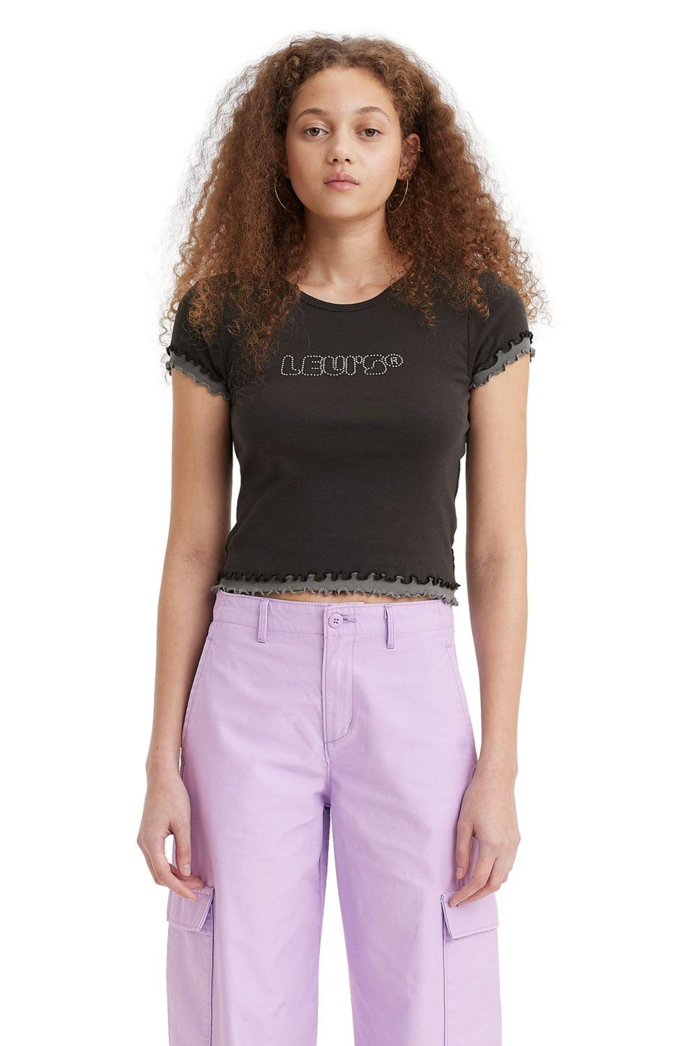 Polera Mujer Manga corta Graphic Rave Negro Levis A6094-0001-0