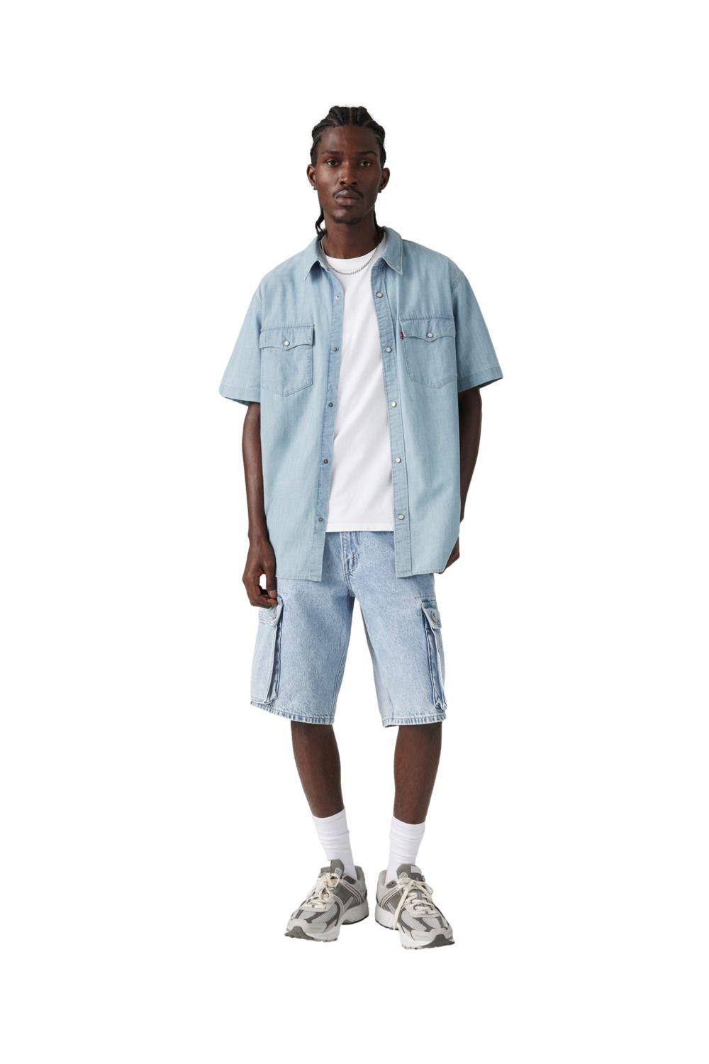 Shorts Hombre 478 Baggy Cargo Celeste Levis 001GU-0004-3