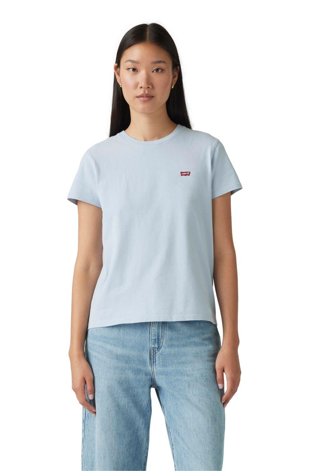 Polera Mujer Perfect Tee Celeste Levis 39185-0365-0