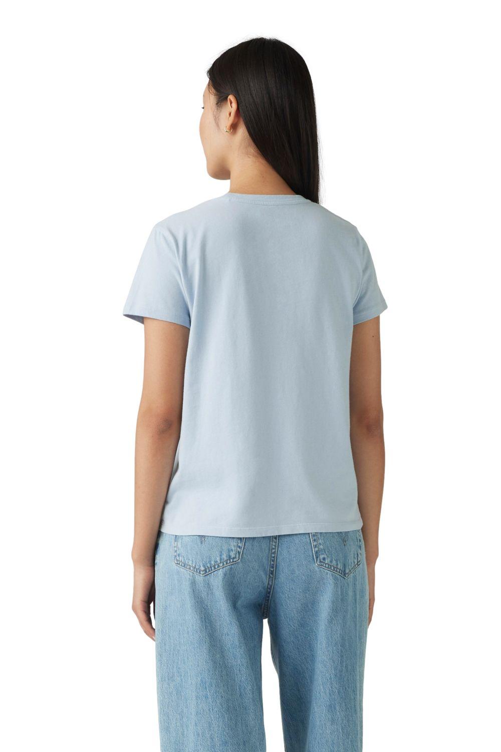 Polera Mujer Perfect Tee Celeste Levis 39185-0365-1