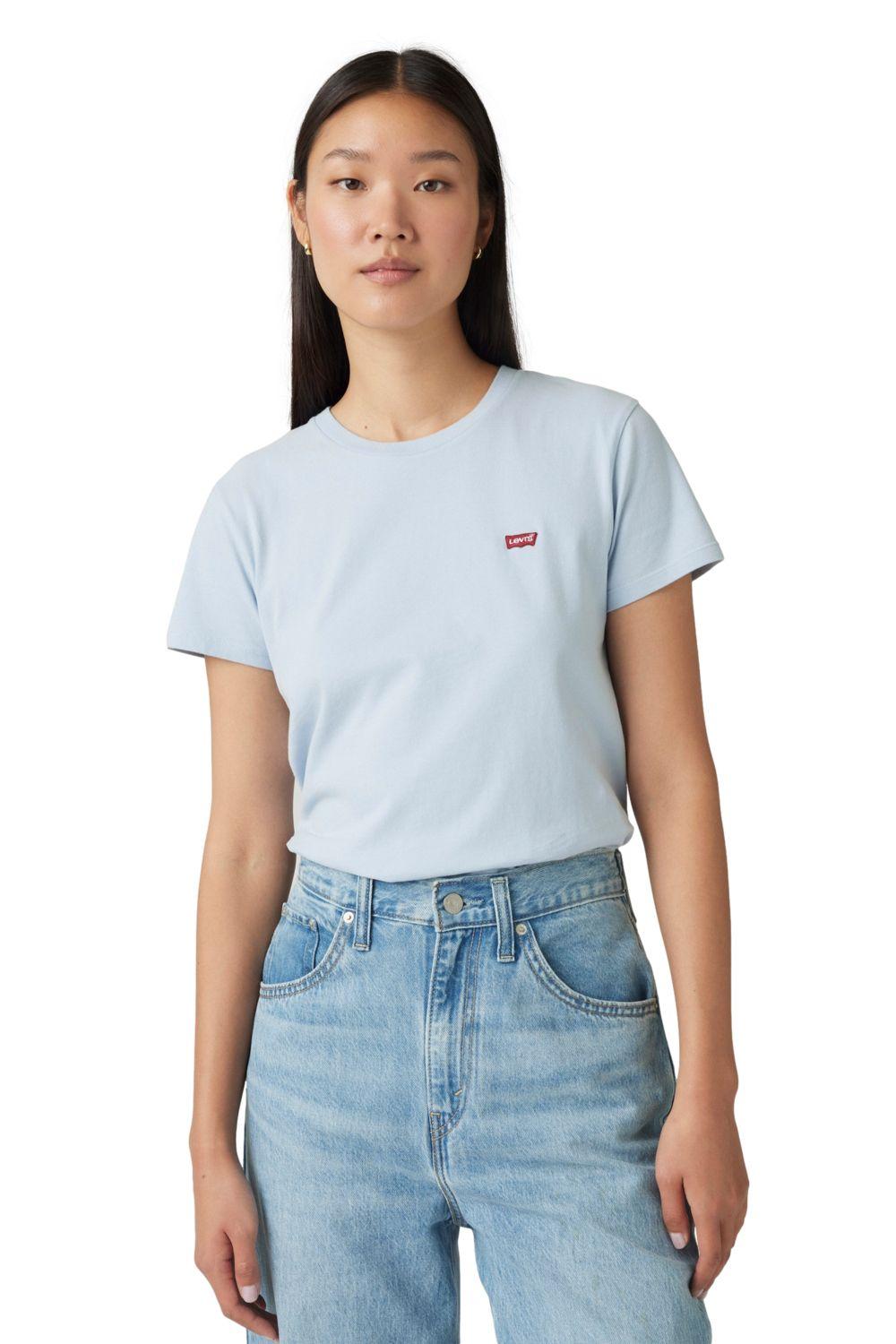 Polera Mujer Perfect Tee Celeste Levis 39185-0365-2
