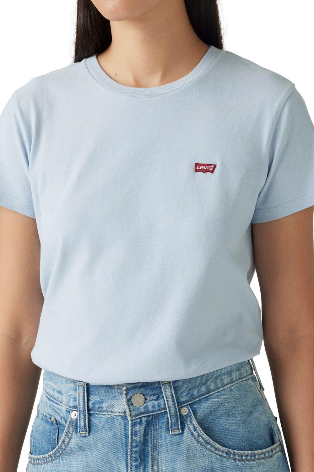 Polera Mujer Perfect Tee Celeste Levis 39185-0365-3