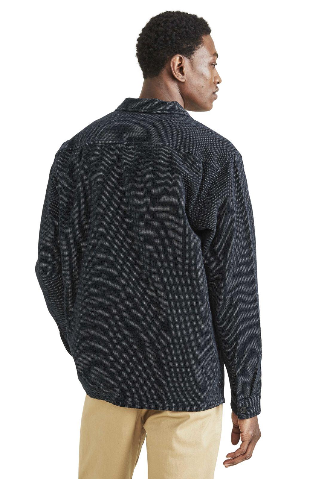 Camisa Hombre Overshirt Relaxed Relaxed Fit Negro-1