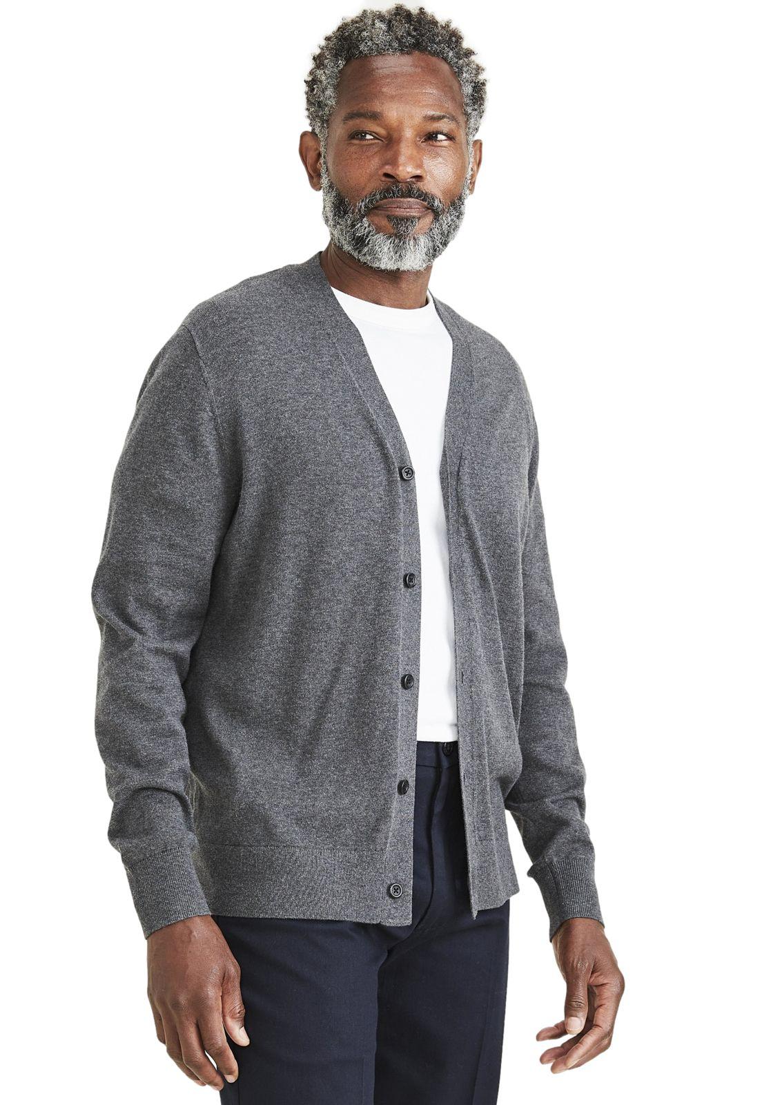 Sweater Hombre Cardigan Regular Fit Dark Gray-0