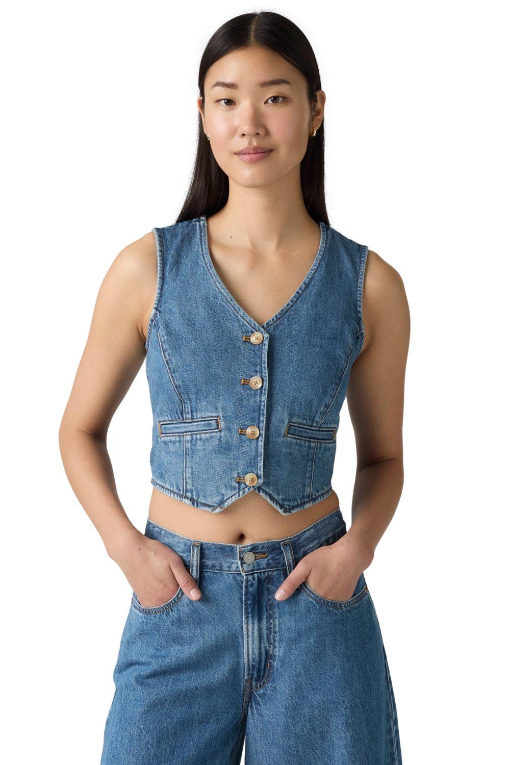 Blusa Mujer Amore Denim Vest Celeste Levis 001SU-0000-0