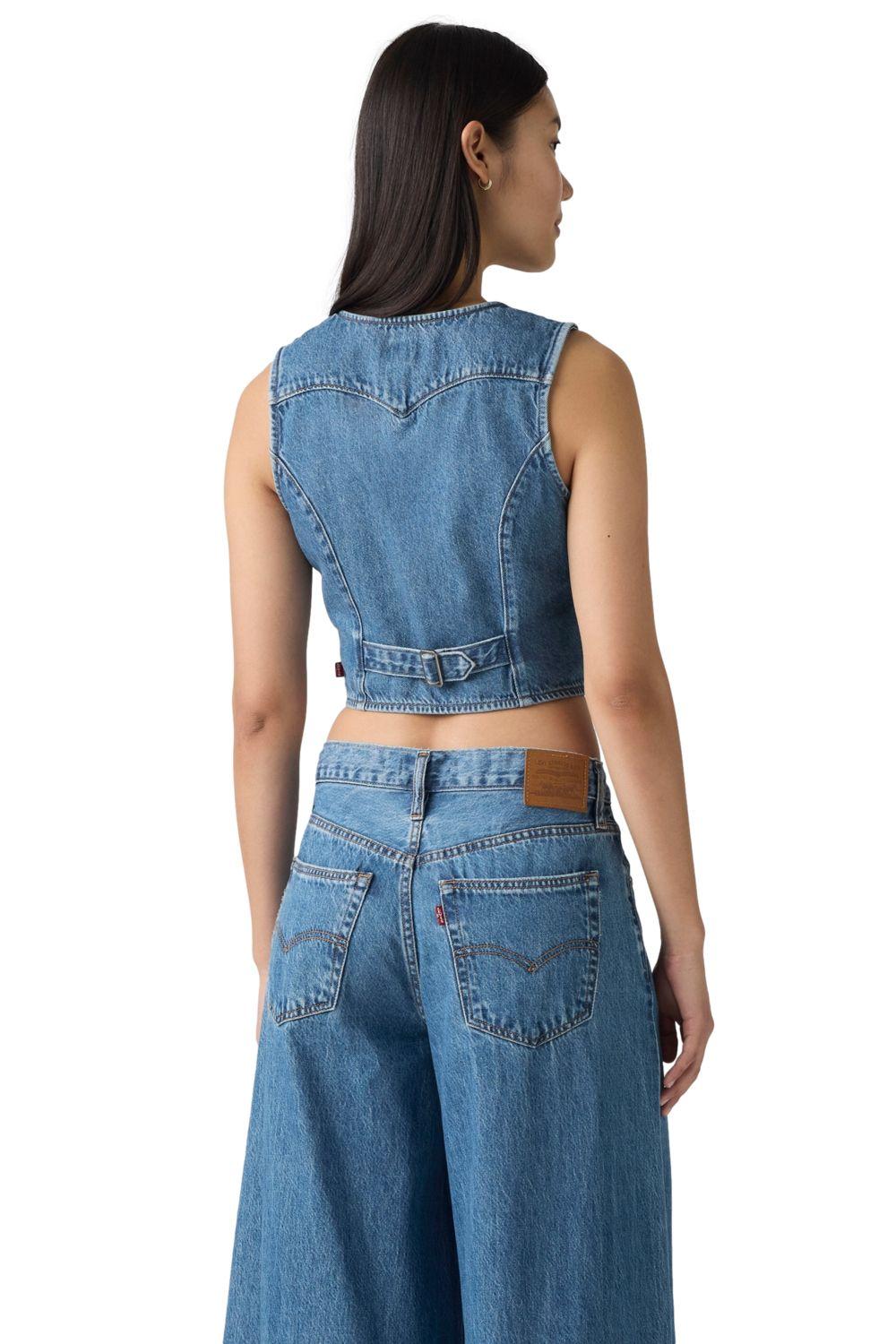 Blusa Mujer Amore Denim Vest Celeste Levis 001SU-0000-1