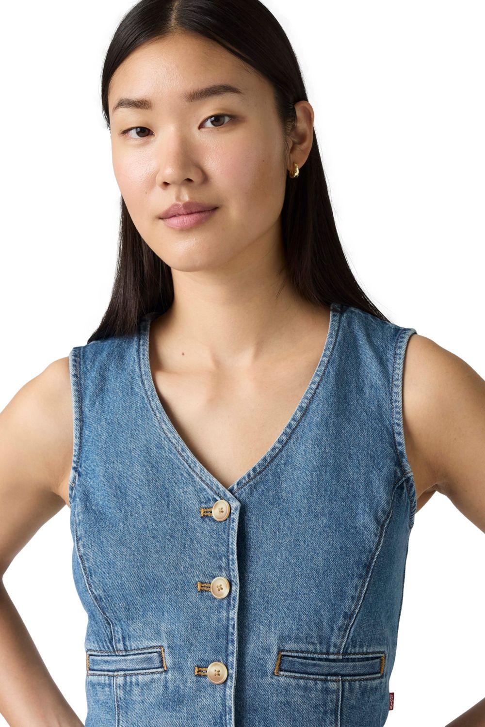Blusa Mujer Amore Denim Vest Celeste Levis 001SU-0000-3