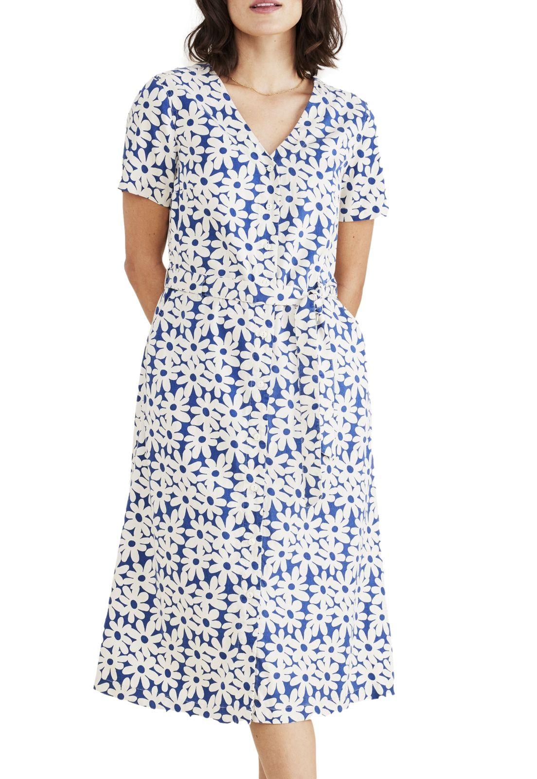 Vestido Mujer Midi Azul Diseño A4271-0004-1