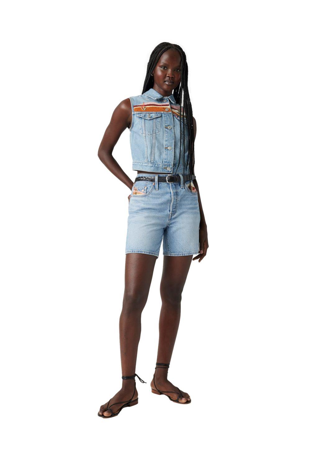 Shorts Mujer 501 Mid Thigh Short Celeste Levis 85833-0078-3