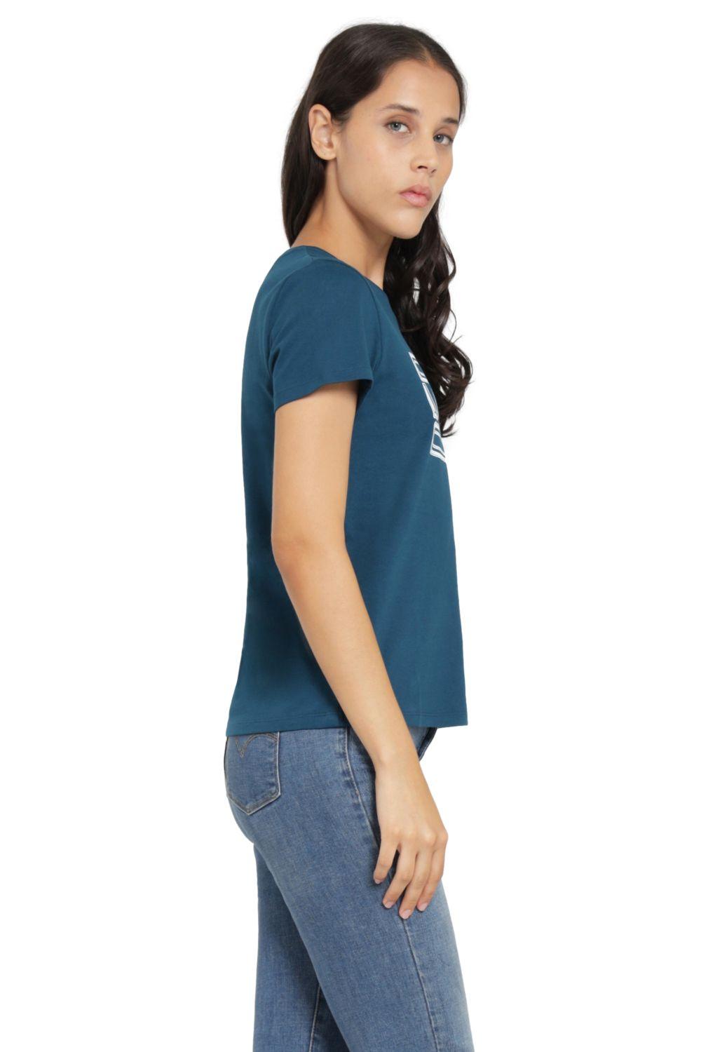 Polera Mujer Manga Corta Perfect Sportwear Azul Levis 17369-2306-1