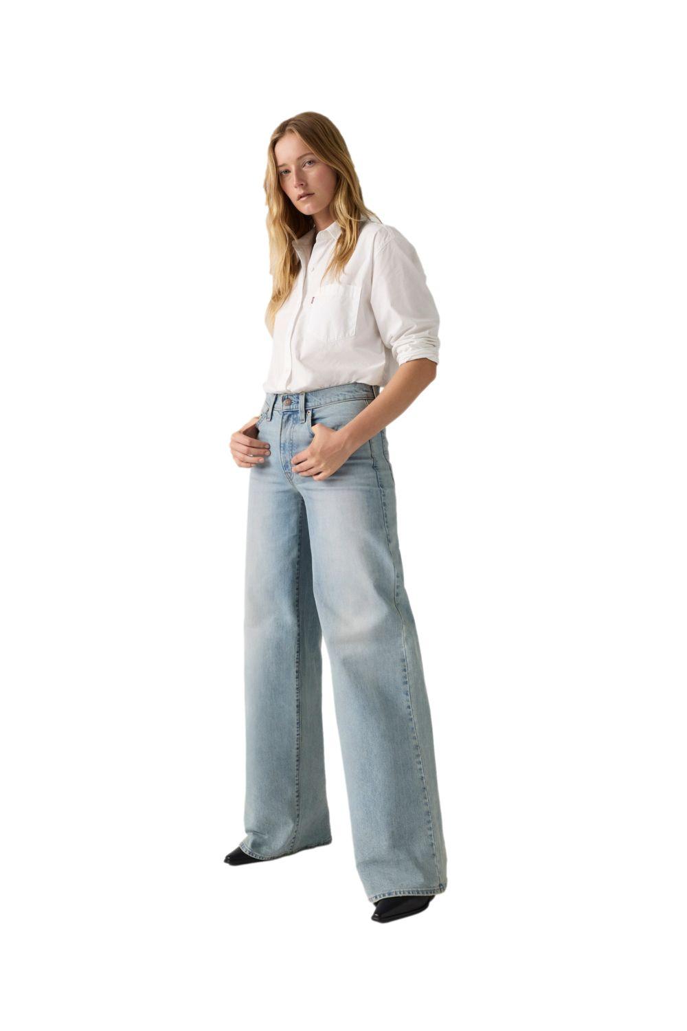 Jeans Mujer 728 Hr Wide Leg Celeste Levis 0039B-0005-3