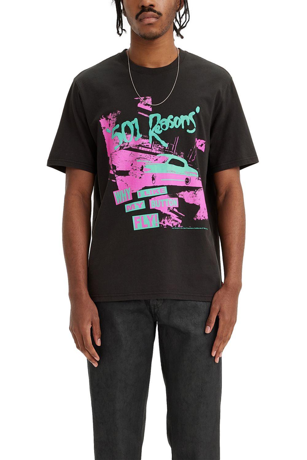 Polera Hombre Cuello Redondo Negra Levis 16143-1068-0