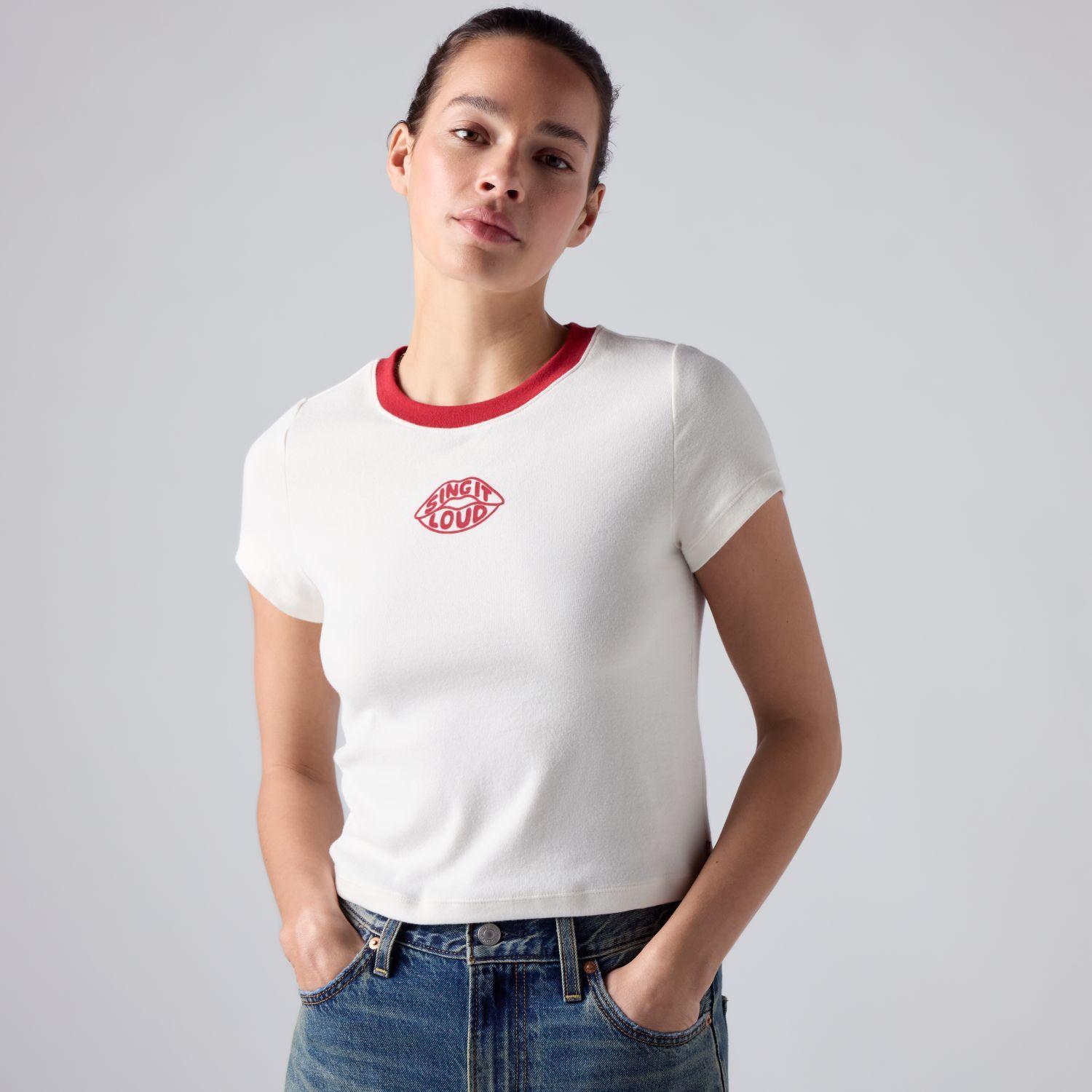 Polera Mujer Essential Baby Tee Beige Levis 008CH-0024-2