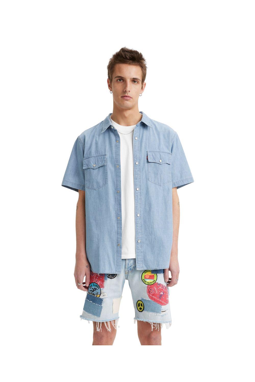Camisa Hombre Relaxed Fit Western Azul Levis A5722-0008-0