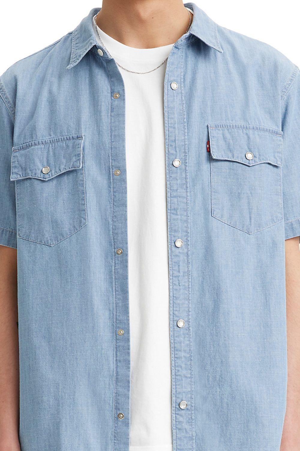 Camisa Hombre Relaxed Fit Western Azul Levis A5722-0008-2