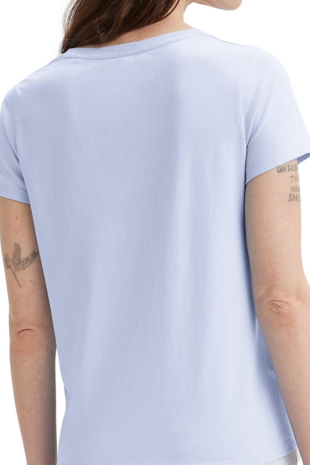 Polera Mujer Regular Fit Cuello V Celeste Levis 85341-0067-3