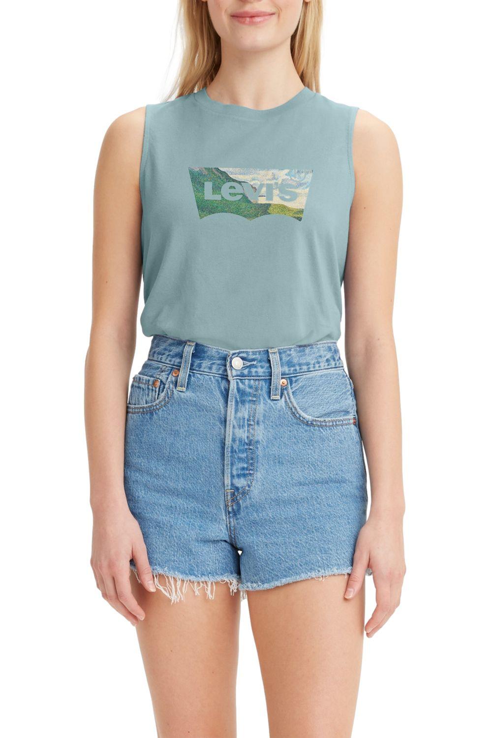 Polera Mujer Sin Mangas Celeste Levis 18184-0029-0