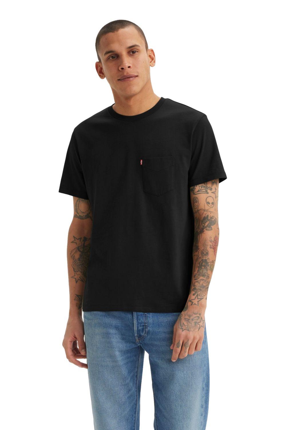 Polera Hombre The Hw Pocket Tee Negro Levis A8605-0001-0