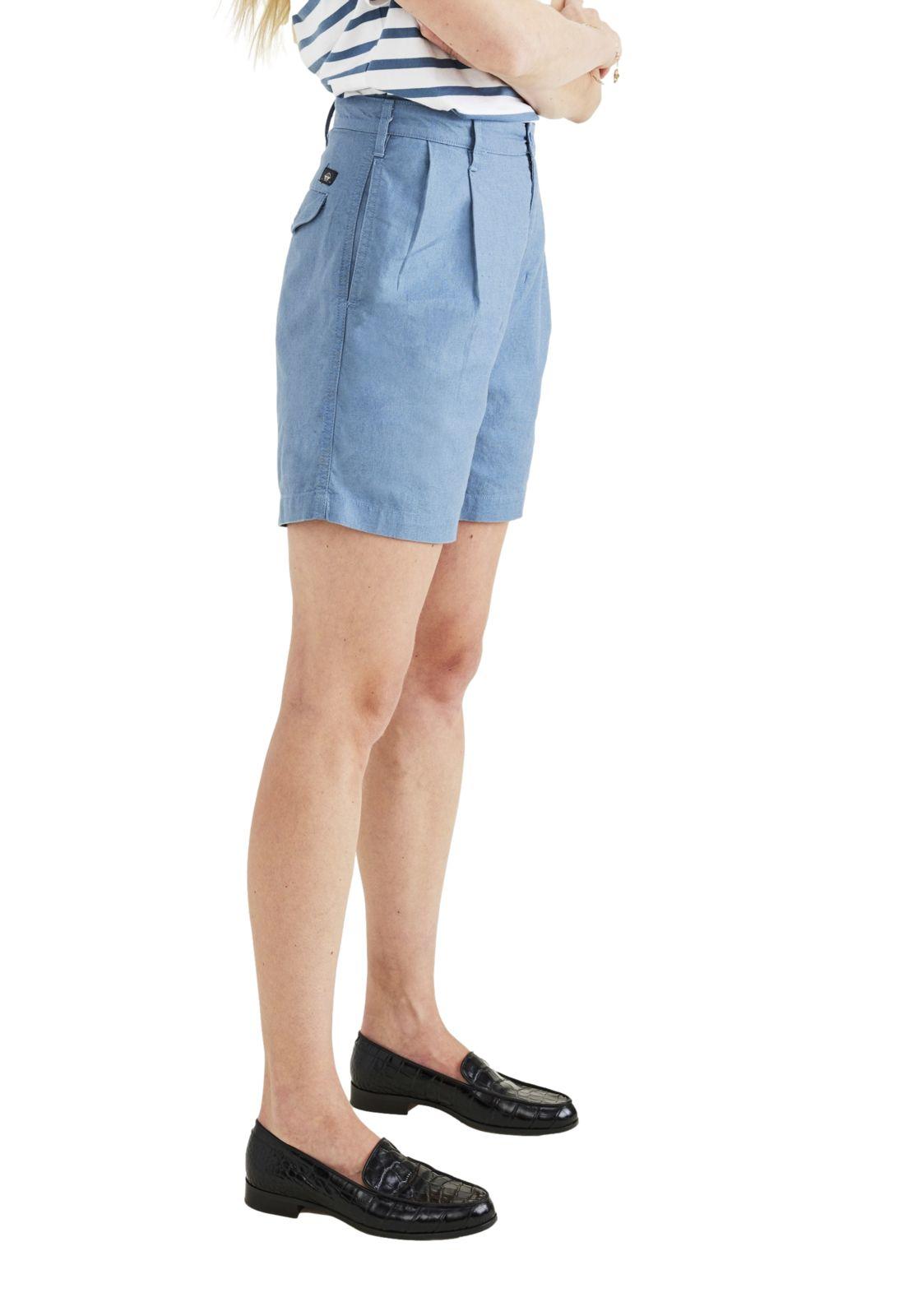 Short Mujer Original Khaki Pleated Celeste A1764-0008-1