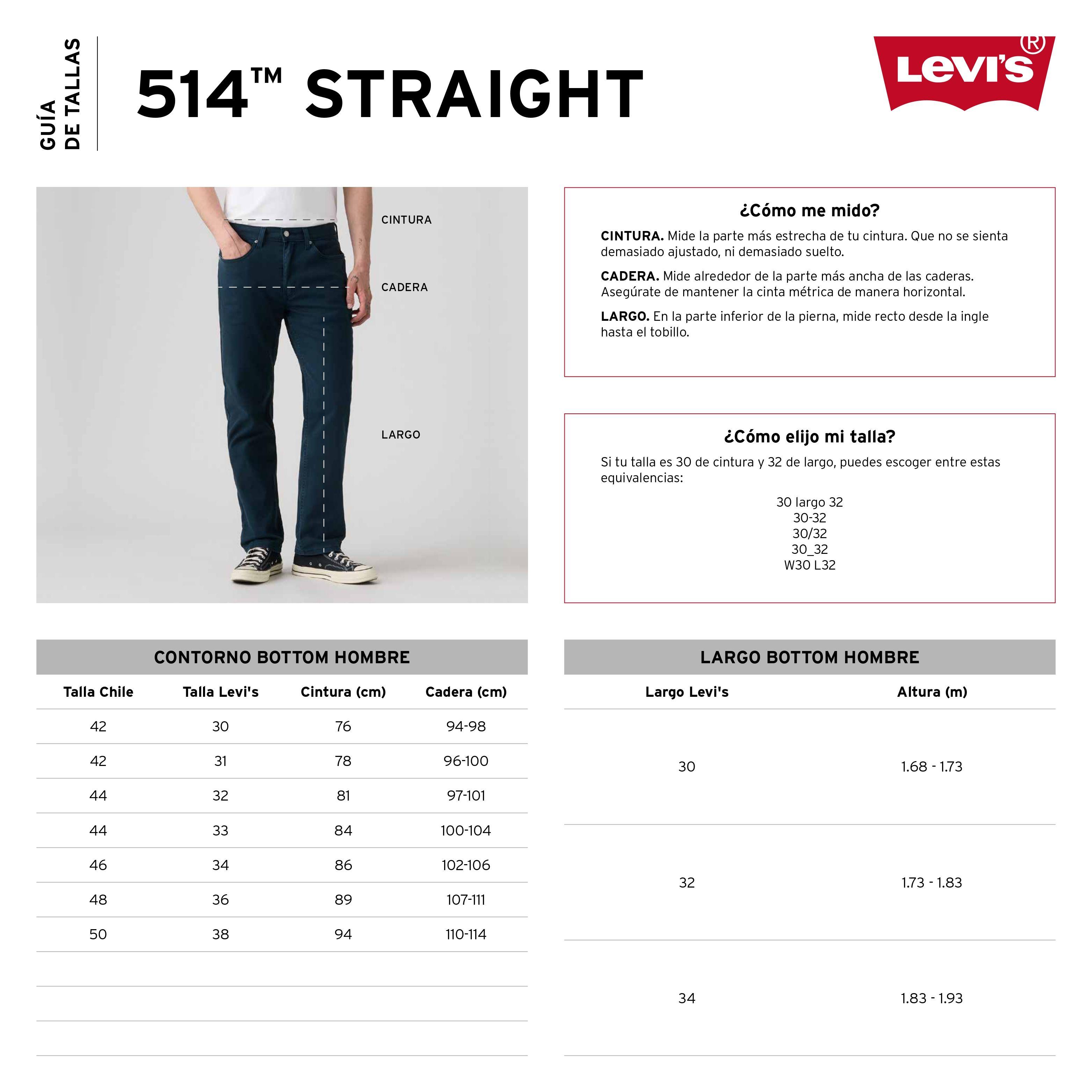 Jeans Hombre 514 Straight Azul Levis 00514-2018-4