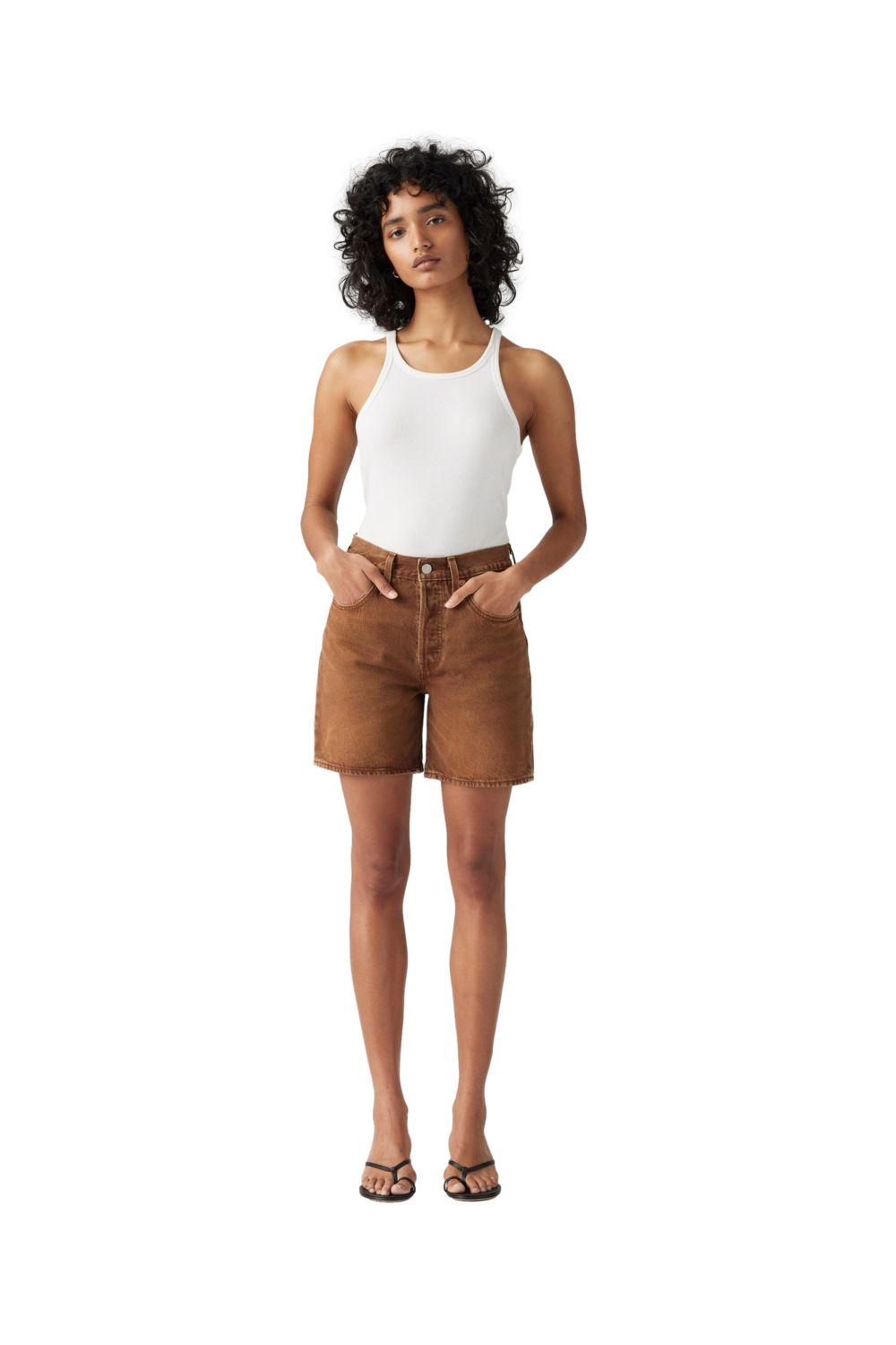 Shorts Mujer 501 Mid Thigh Short Café Levis 85833-0077-3