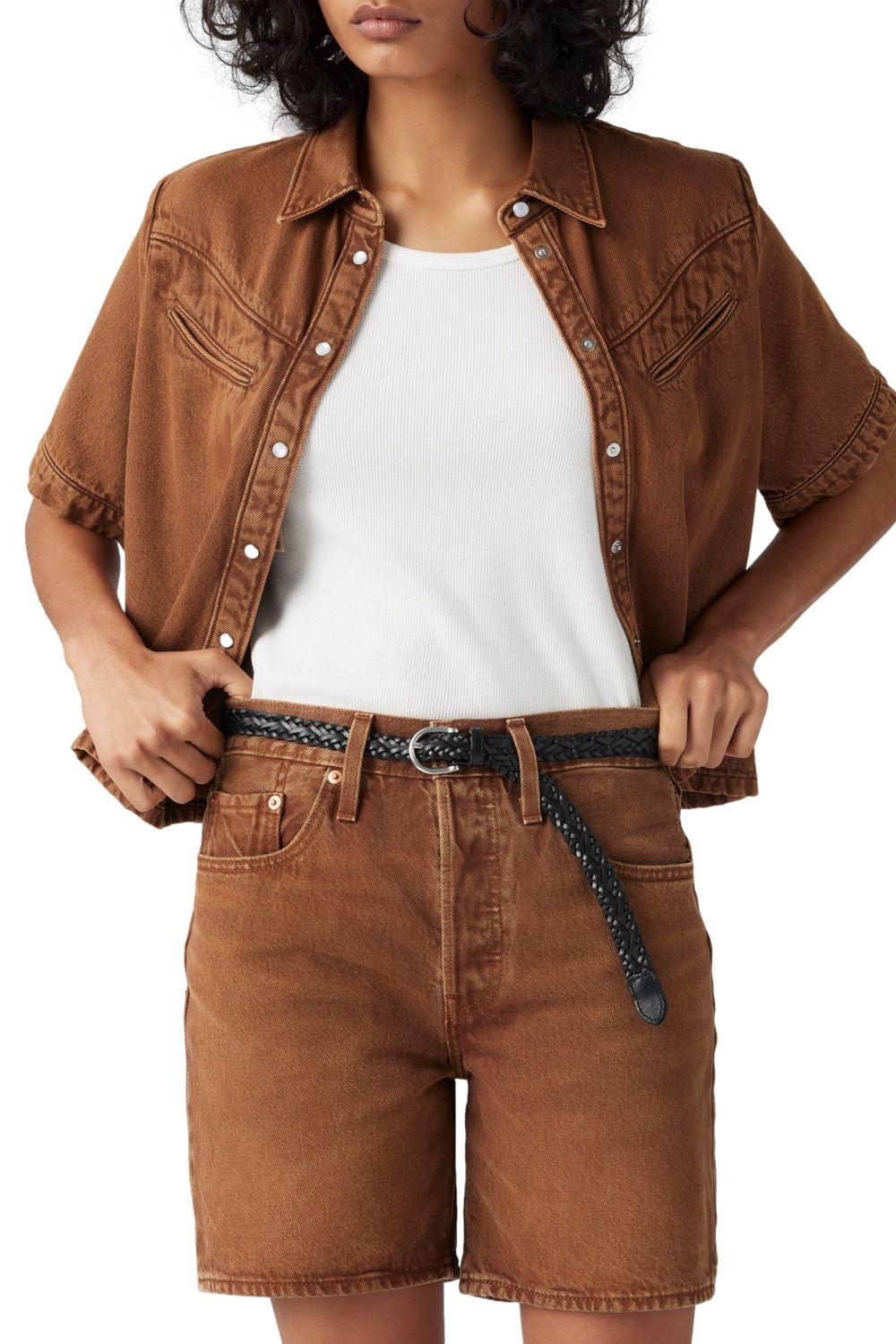 Shorts Mujer 501 Mid Thigh Short Café Levis 85833-0077-4