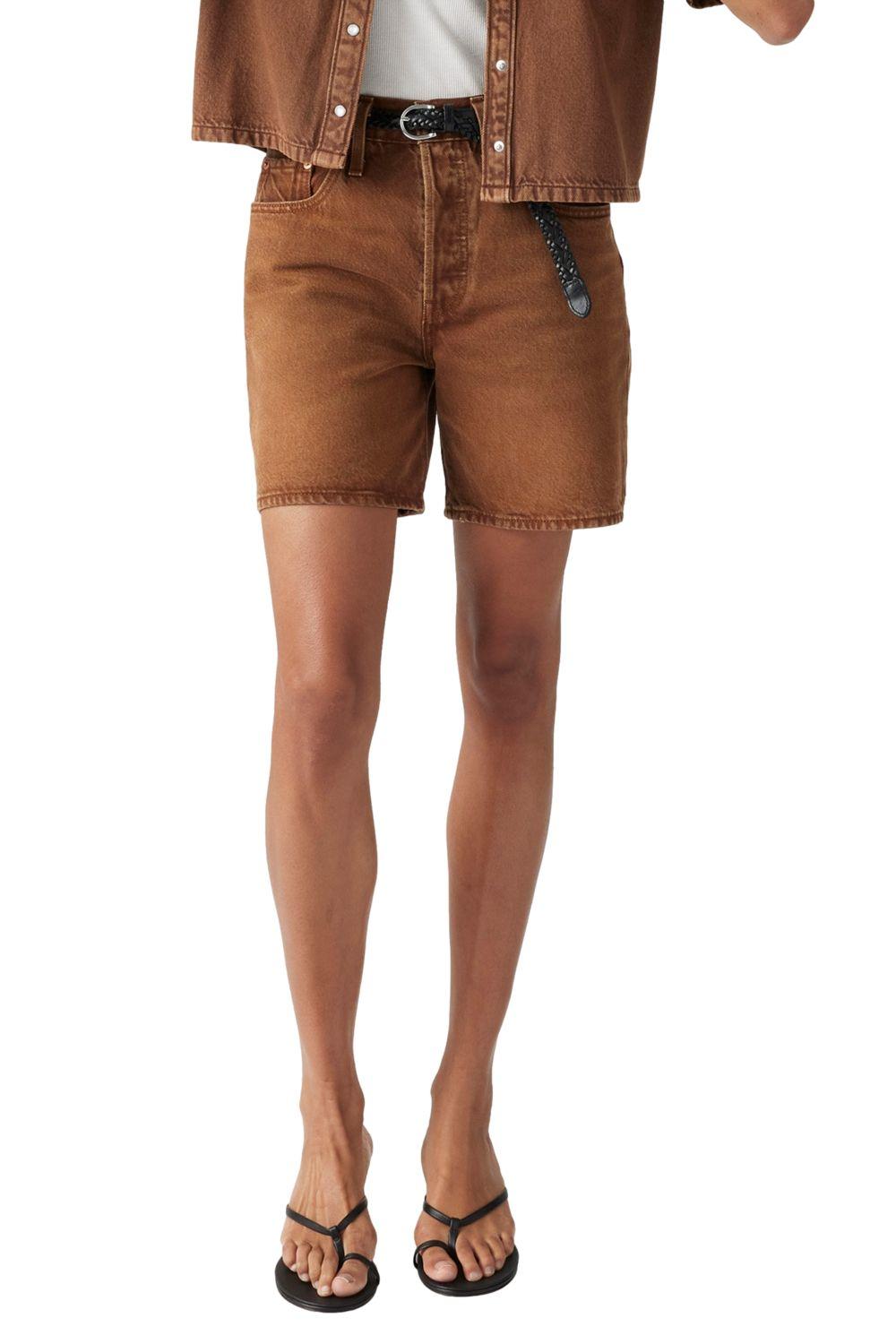 Shorts Mujer 501 Mid Thigh Short Café Levis 85833-0077-0