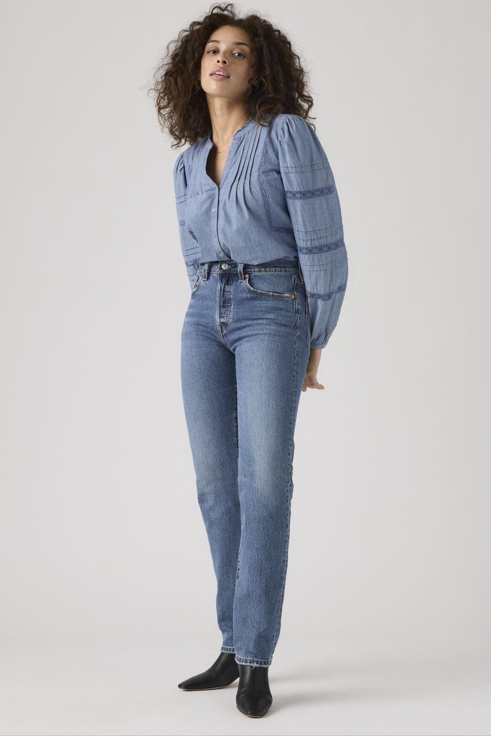 Jeans Mujer 501 Azul Original Fit Levis 12501-0396-3