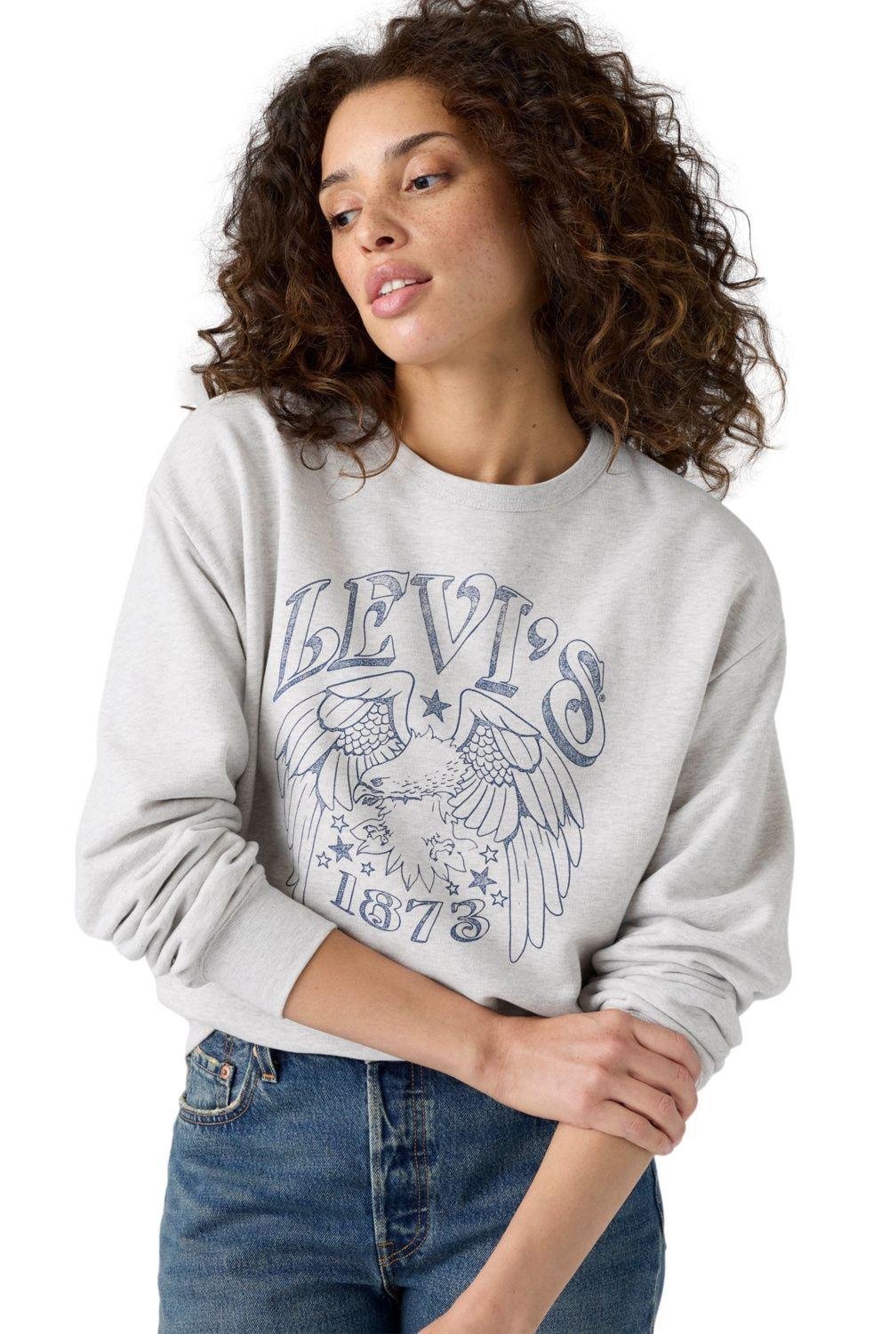 Polerón Mujer Graphic Heritage Crew Gris Levis A7288-0100-2