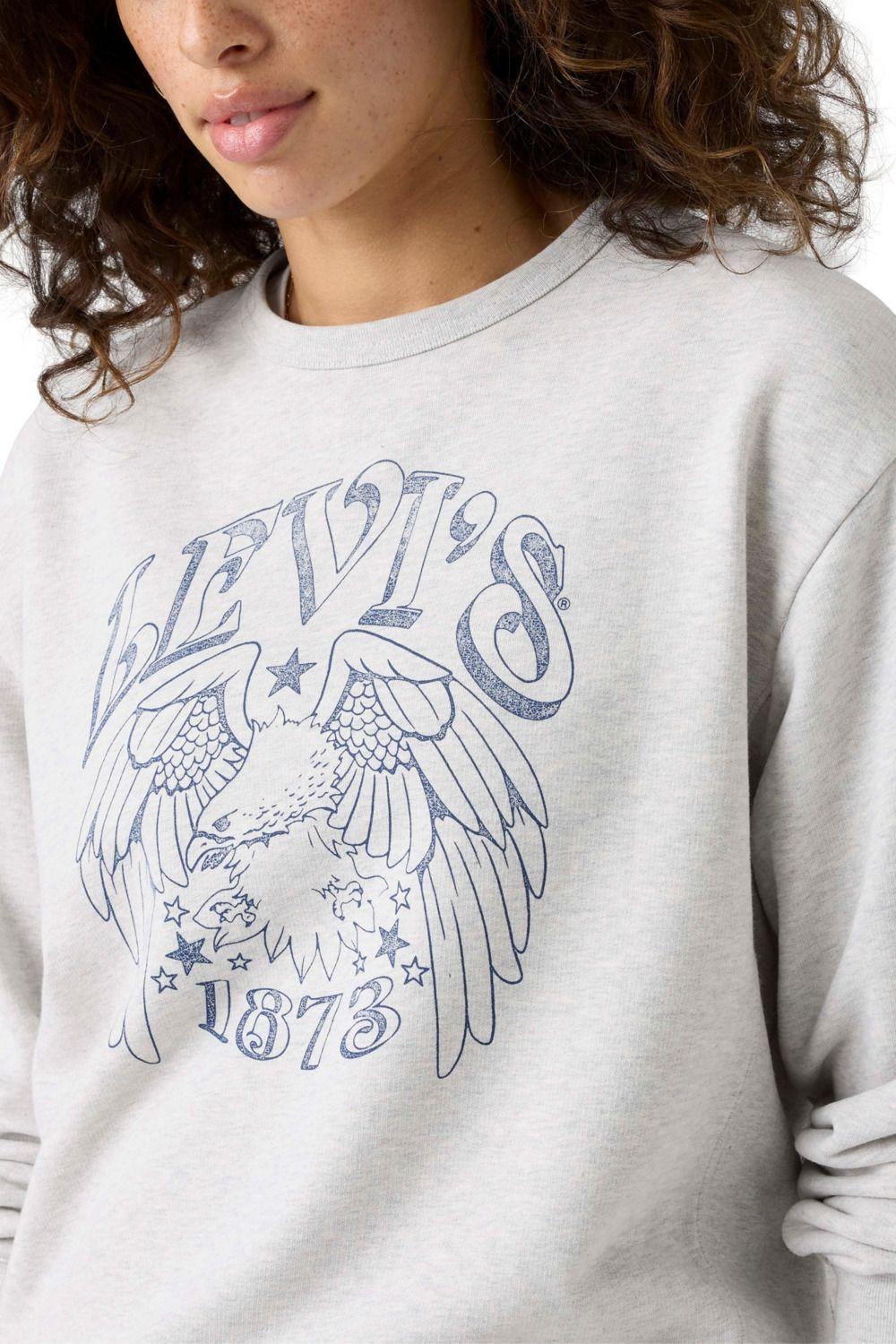 Polerón Mujer Graphic Heritage Crew Gris Levis A7288-0100-3