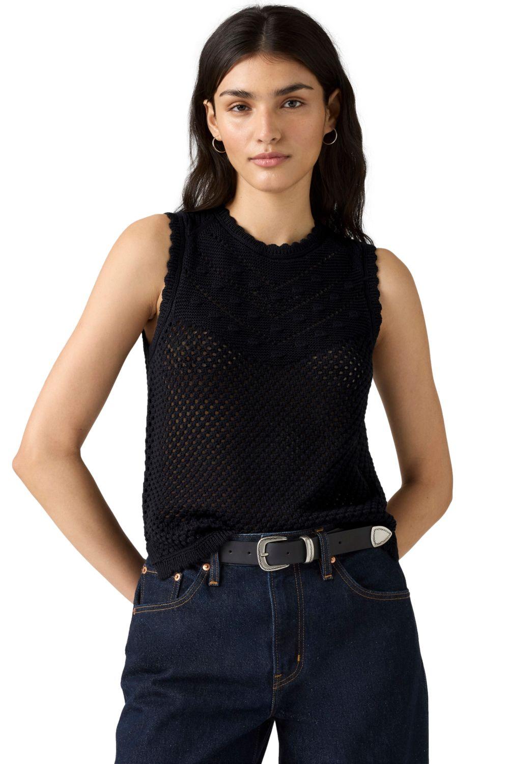 Sweater Mujer Adrienne Crochet Tank Negro Levis 0040R-0001-2