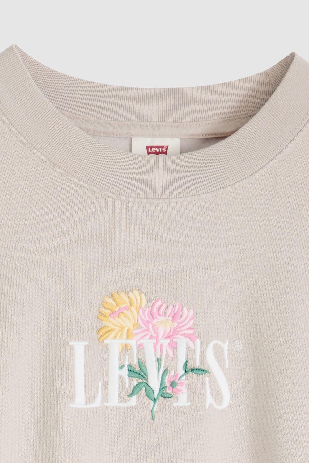 Polerón Mujer Vintage Boxy Crew Gris Levis 005OZ-0009-1