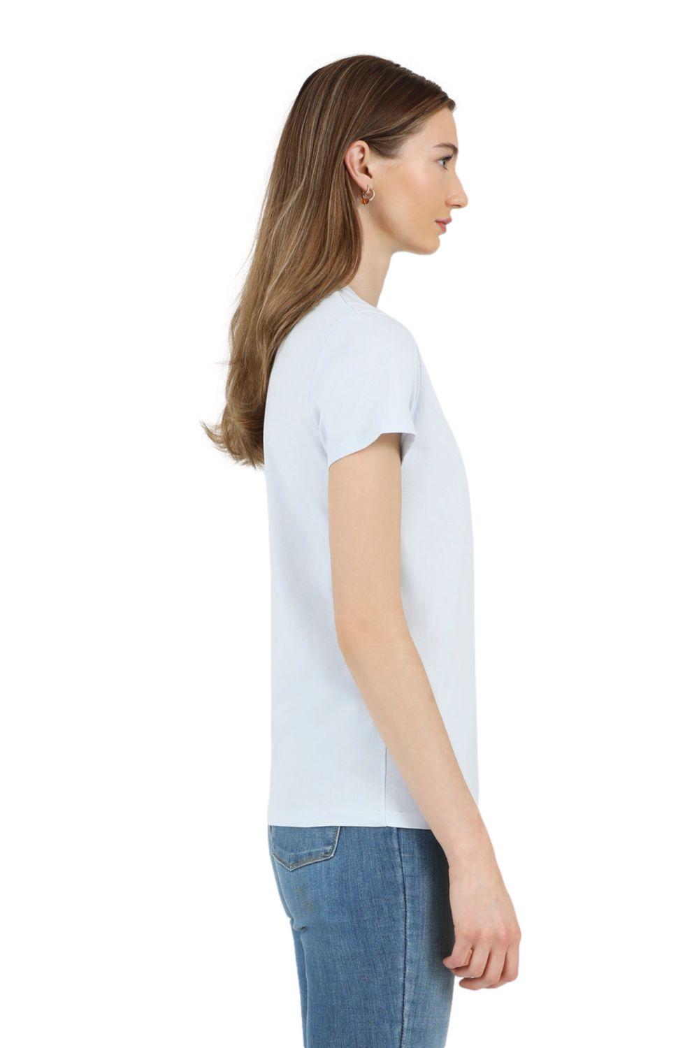 Polera Mujer Lisa con Logo Celeste Levis 17369-1948-1
