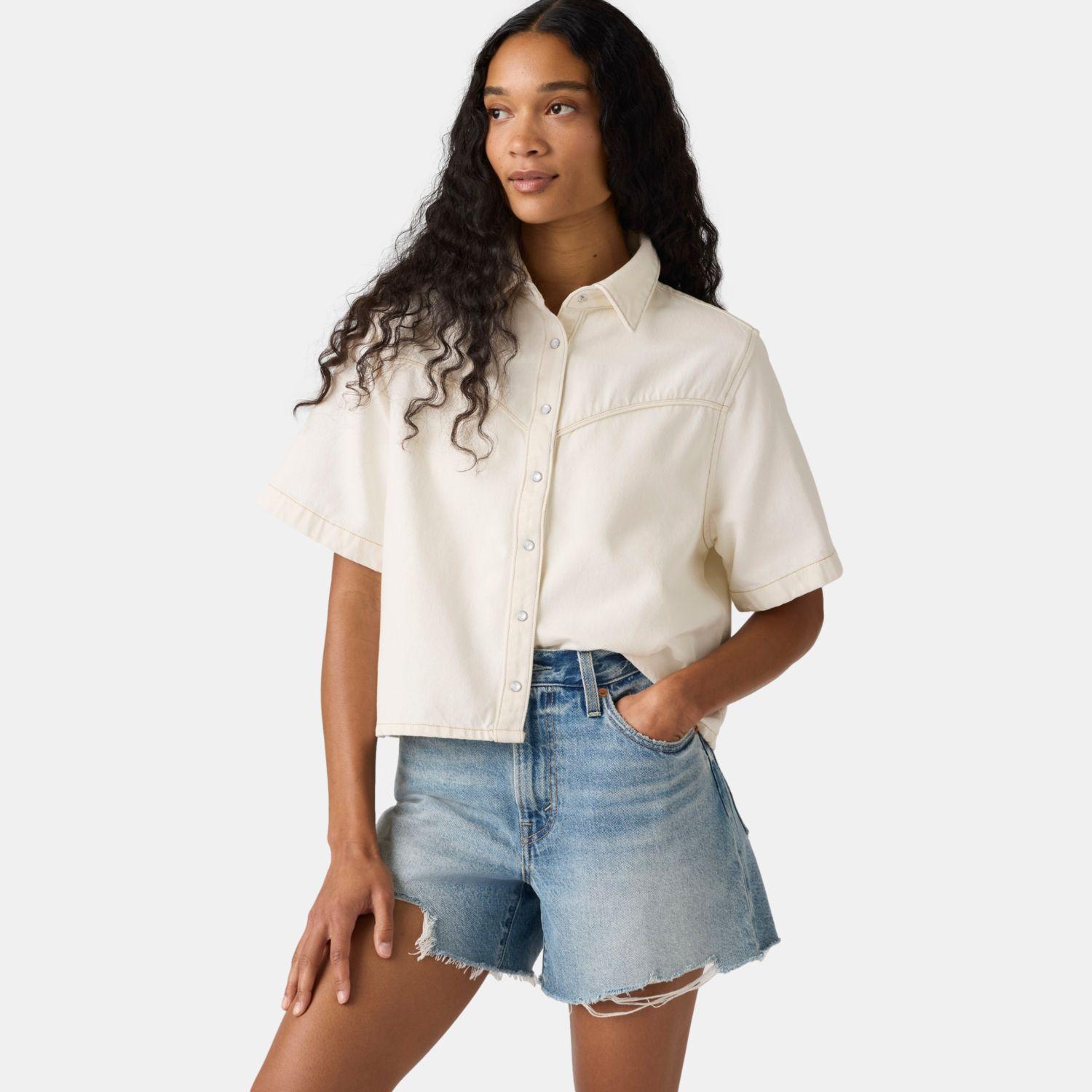 Blusa Mujer Logan Denim Shirt Beige Levis 005CR-0001-2